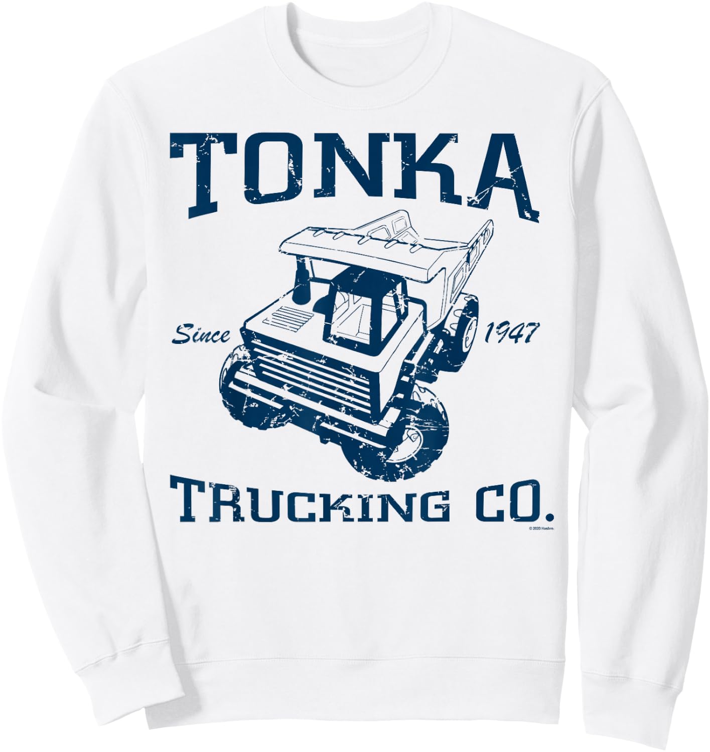 Tonka Trucking Co. Since 1947 Vintage Trucker Logo Sweatshirt - Sweatshirt | White