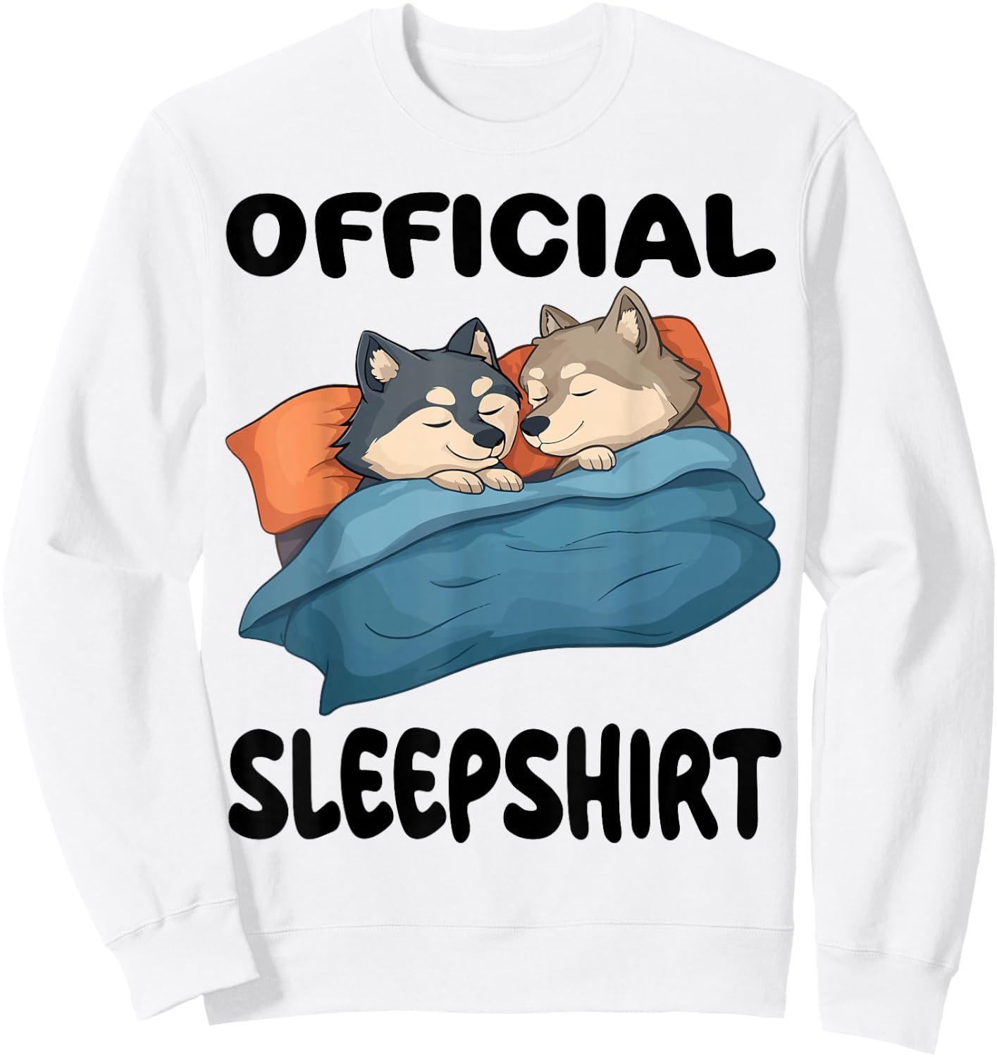 Wolf Official Sleepshirt Pajamas Nightgown Sweatshirt - Sweatshirt | White