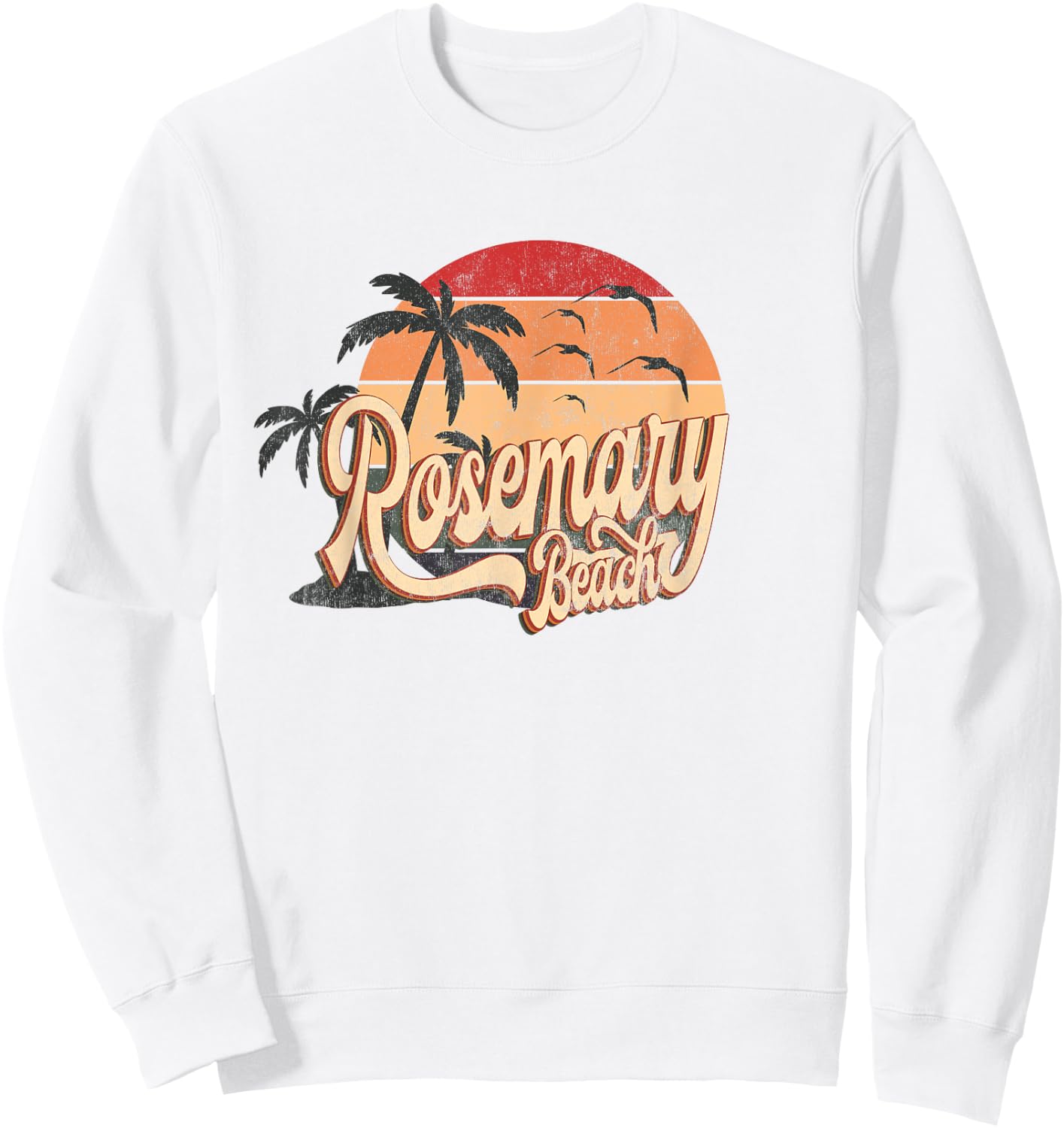 Rosemary Florida US Beach Summer Sun Vintage Retro 70s 80s s Men Women Kids Sweatshirt - Sweatshirt | White