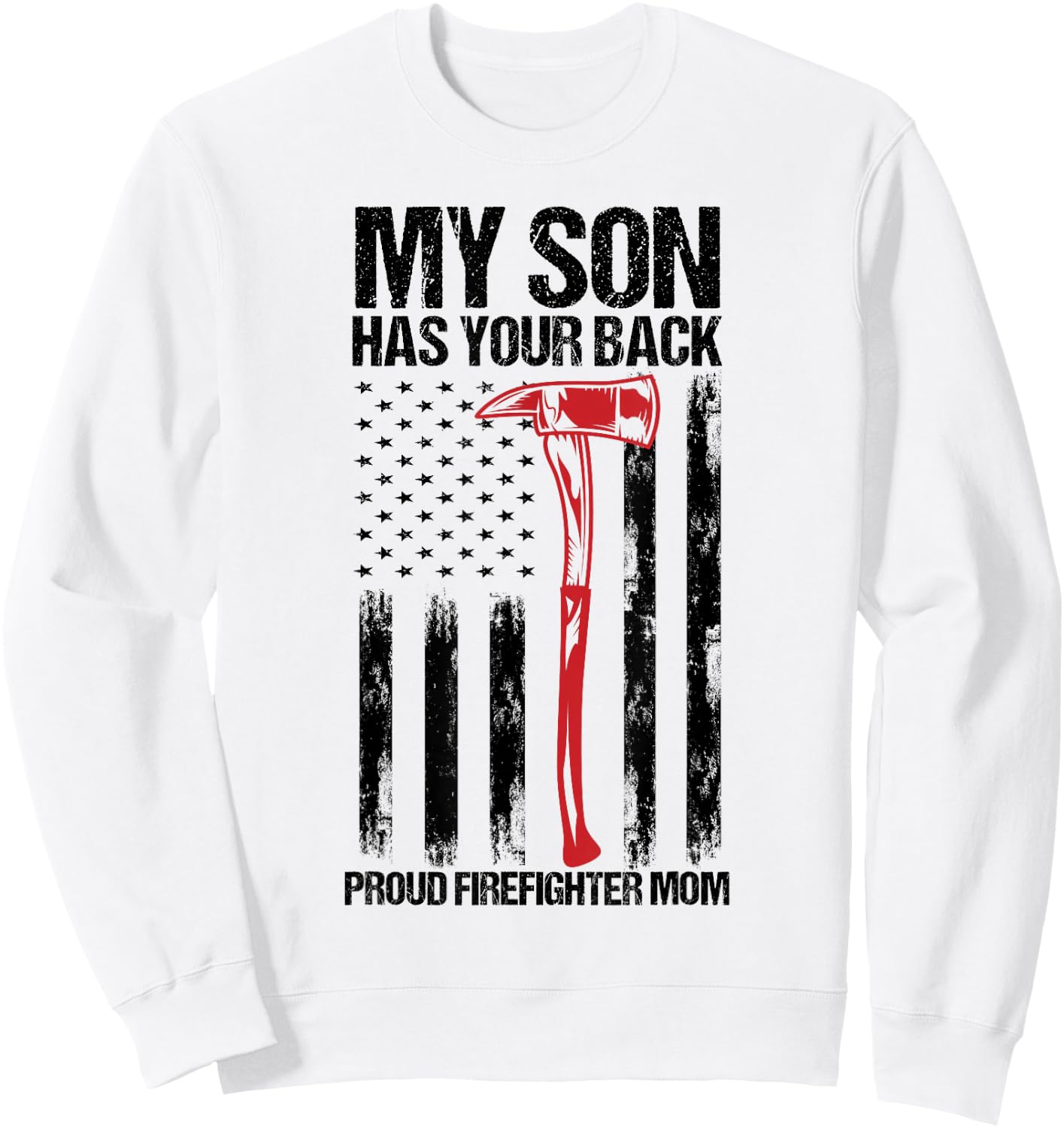 Firefighter Mom Gift Fire Department Sweatshirt - Sweatshirt | White