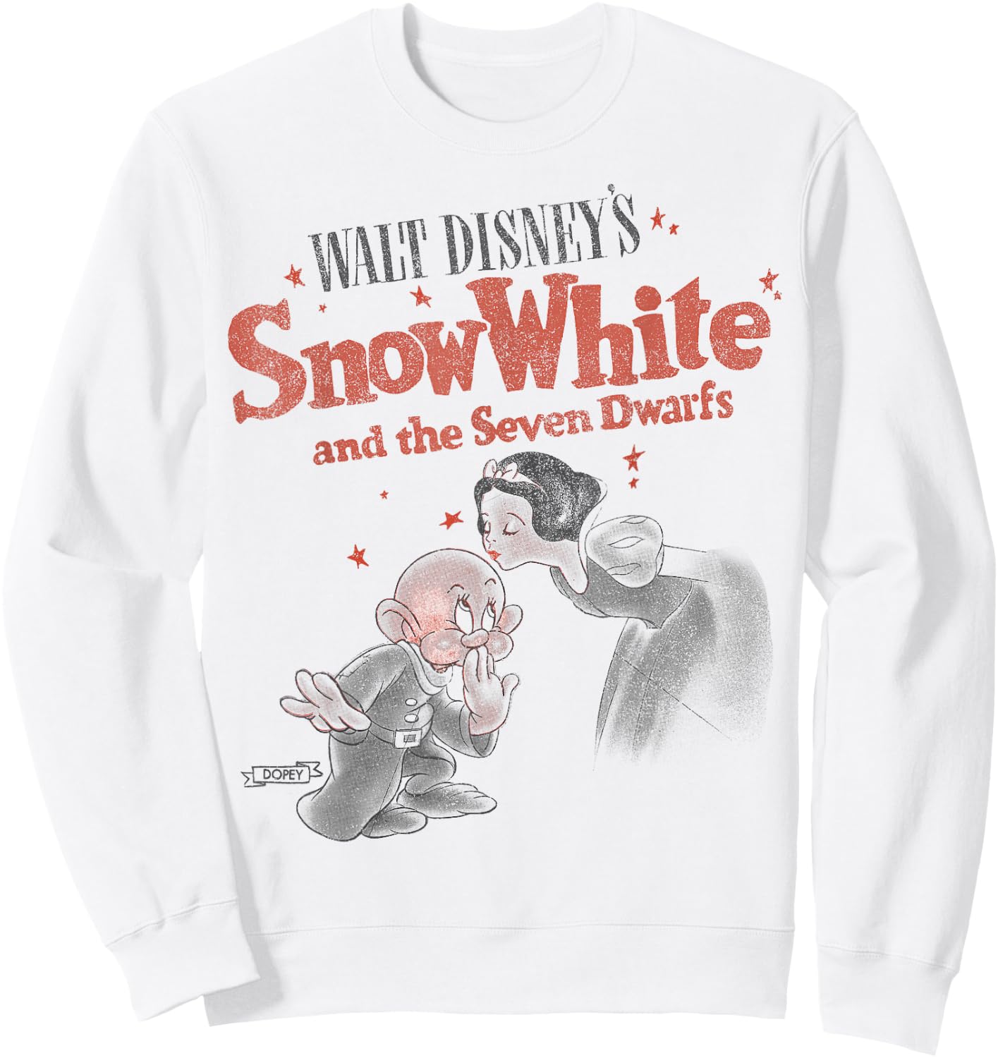Disney Snow White & Dopey Distressed Portrait Small Sweatshirt - Sweatshirt | White