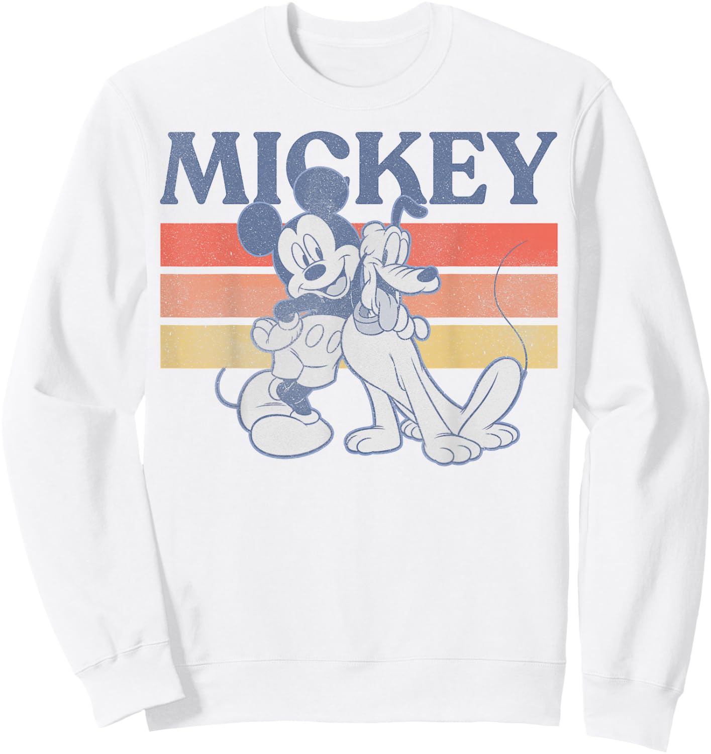 Disney Mickey and Friends Mickey and Pluto Retro Sweatshirt - Sweatshirt | White