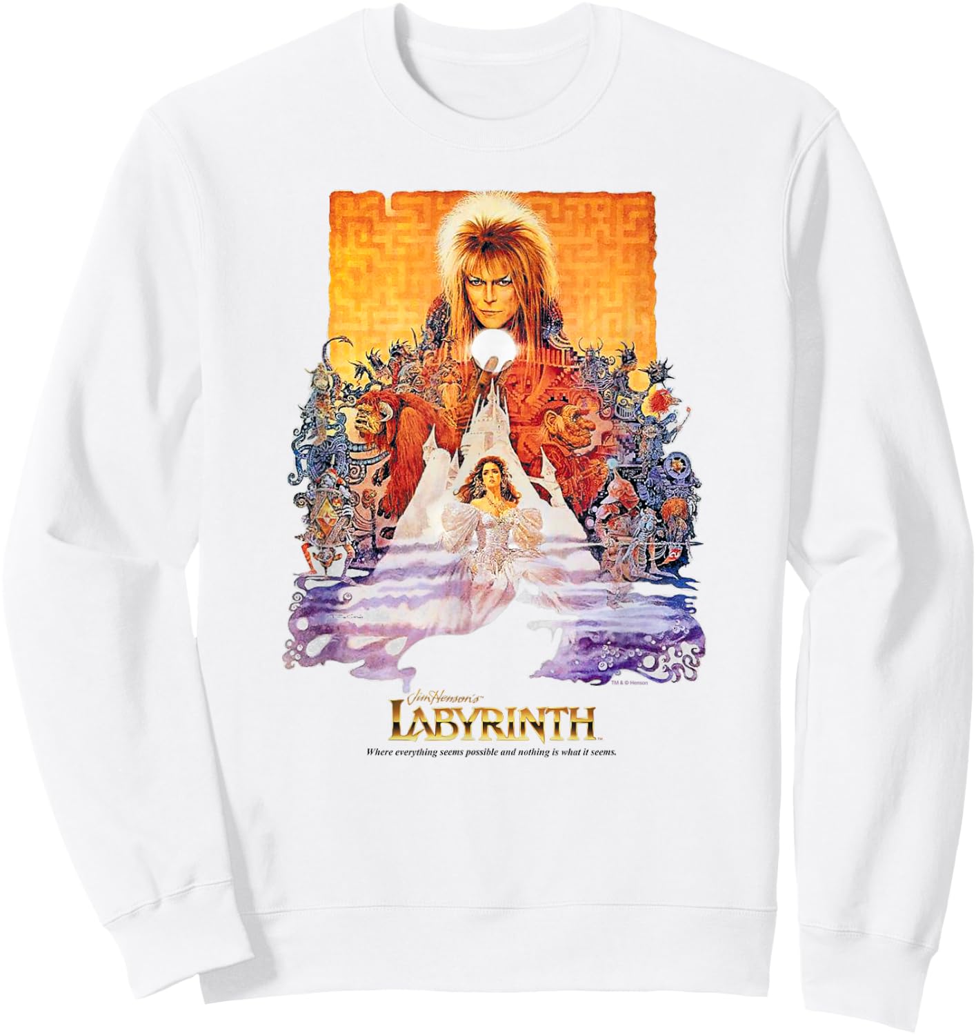 Labyrinth Movie Poster Sweatshirt - Sweatshirt | White