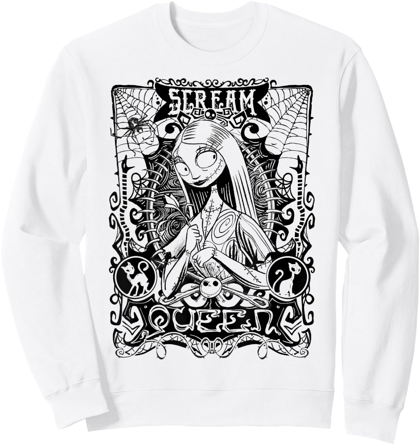 Disney The Nightmare Before Christmas Sally Scream Queen Sweatshirt - Sweatshirt | White