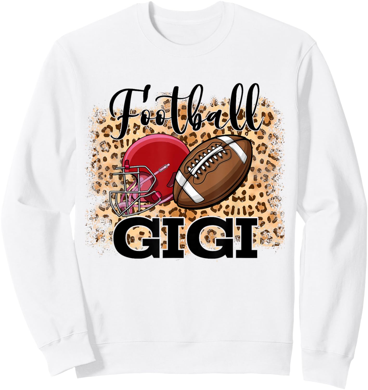 Leopard Football Sport Football Gigi Sweatshirt - Sweatshirt | White