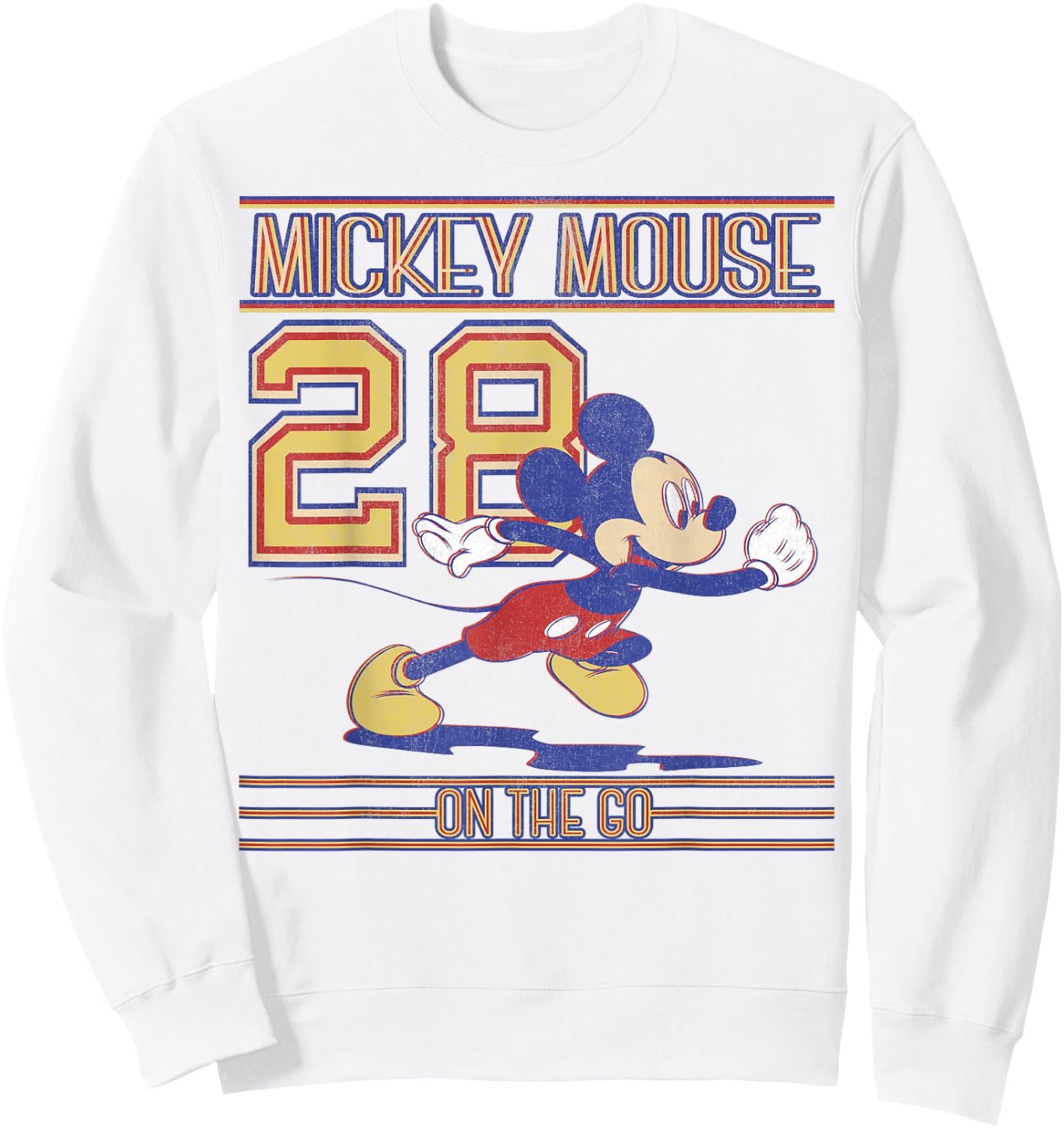 Disney Mickey And Friends Mickey Mouse On The Go Since '28 Sweatshirt - Sweatshirt | White