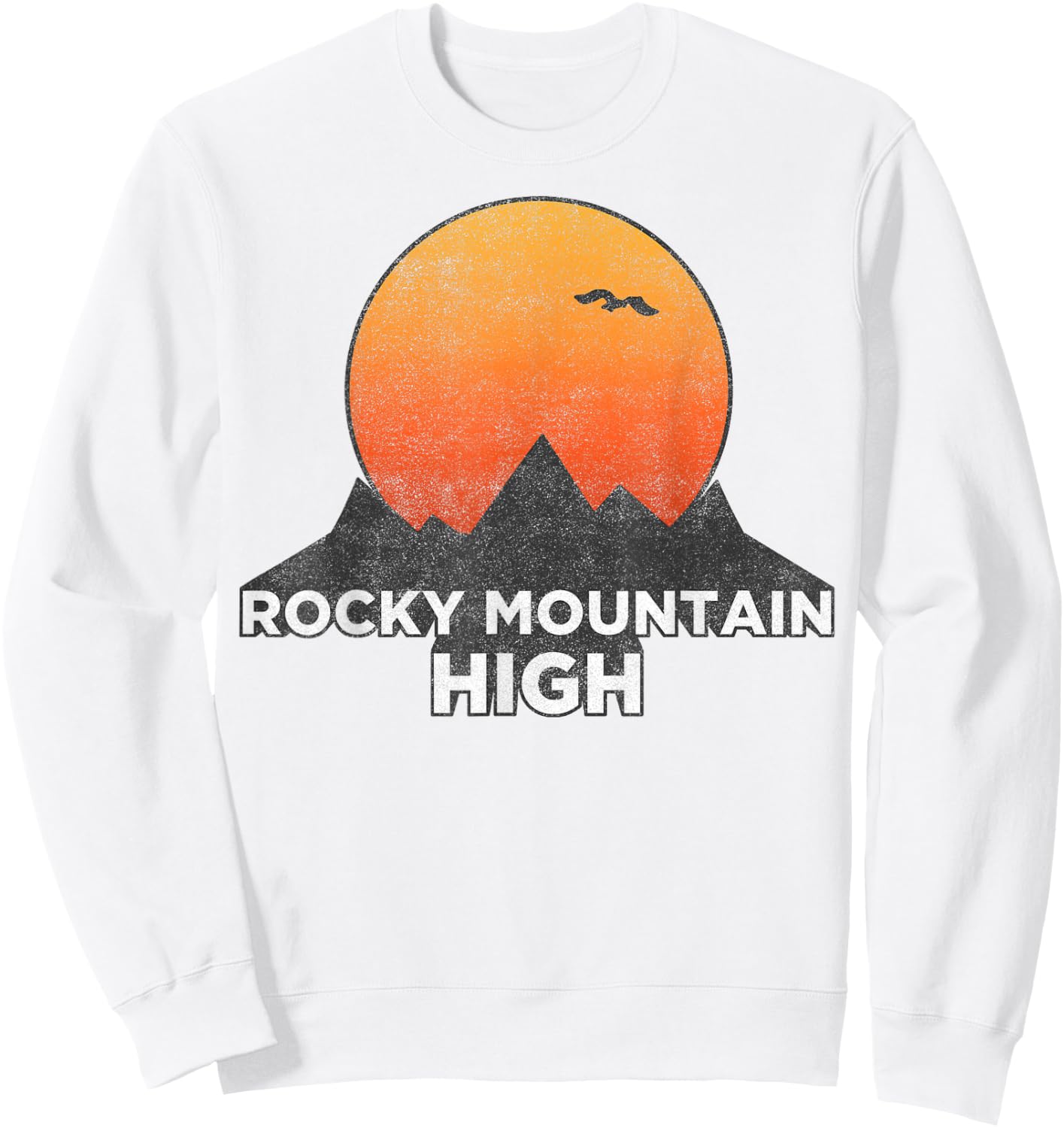 Trendy Rocky Mountain High Sunset Sweatshirt - Sweatshirt | White