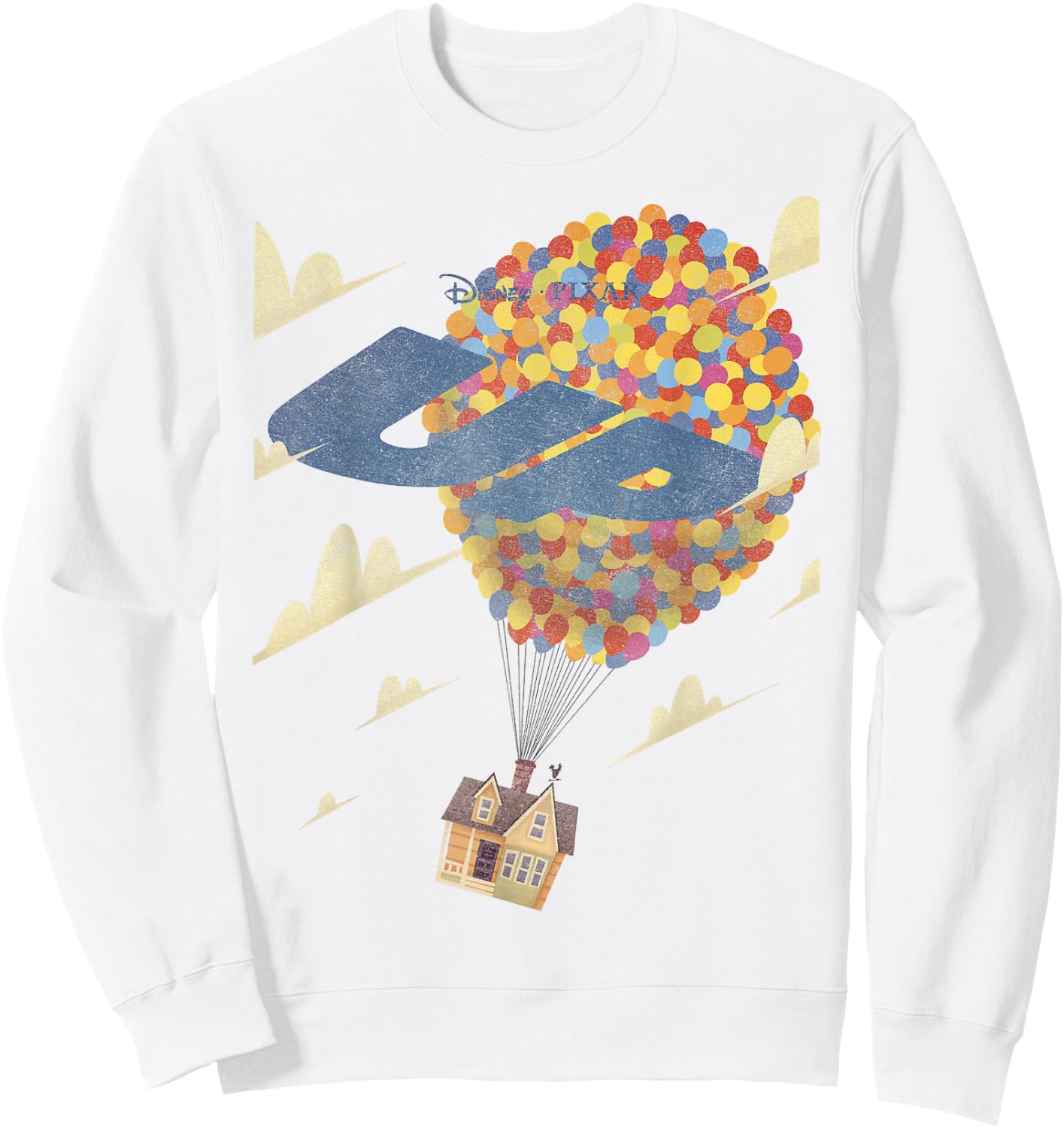 Disney Pixar Up Retro House Logo Sweatshirt - Sweatshirt | White