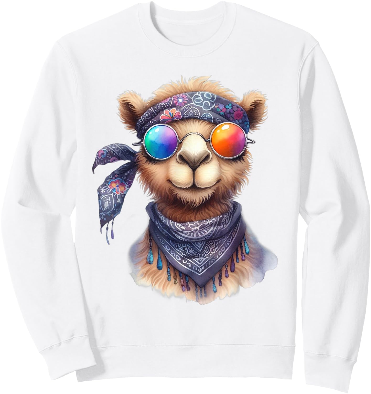 Hippie Camel Funny , Shirt Men Women Kids Sweatshirt - Sweatshirt | White