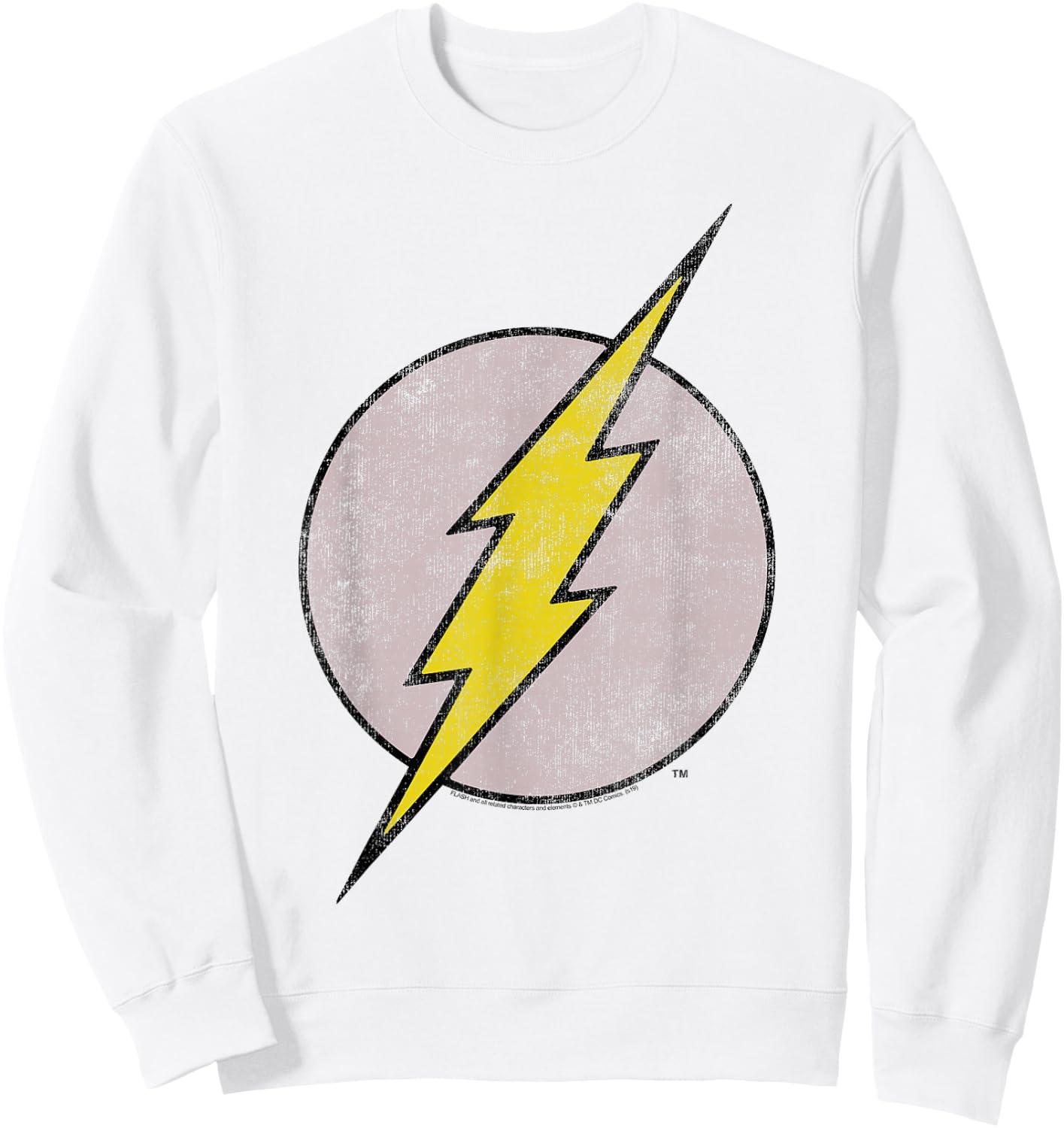 DC Comics Flash Old Flash Logo Small Sweatshirt - Sweatshirt | White