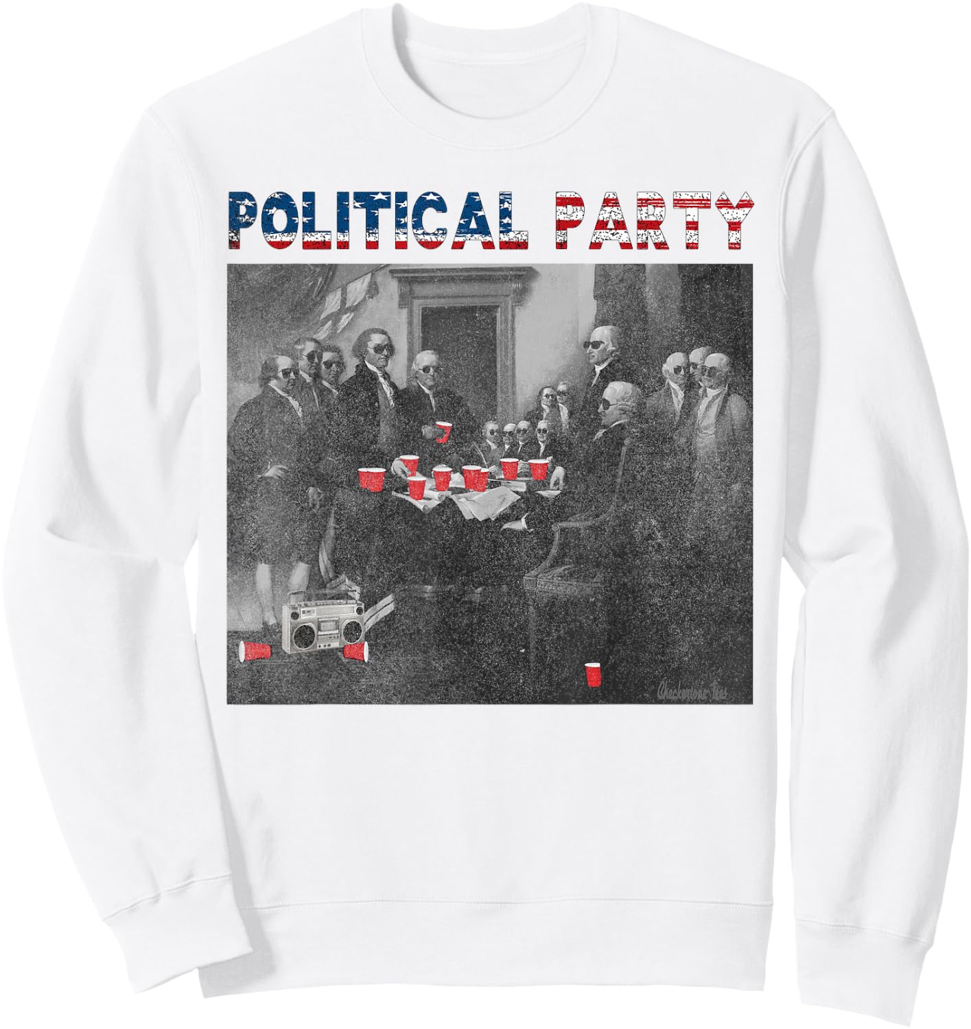 Political Party Funny Historical Beer Lovers Campaign Rally Sweatshirt - Sweatshirt | White