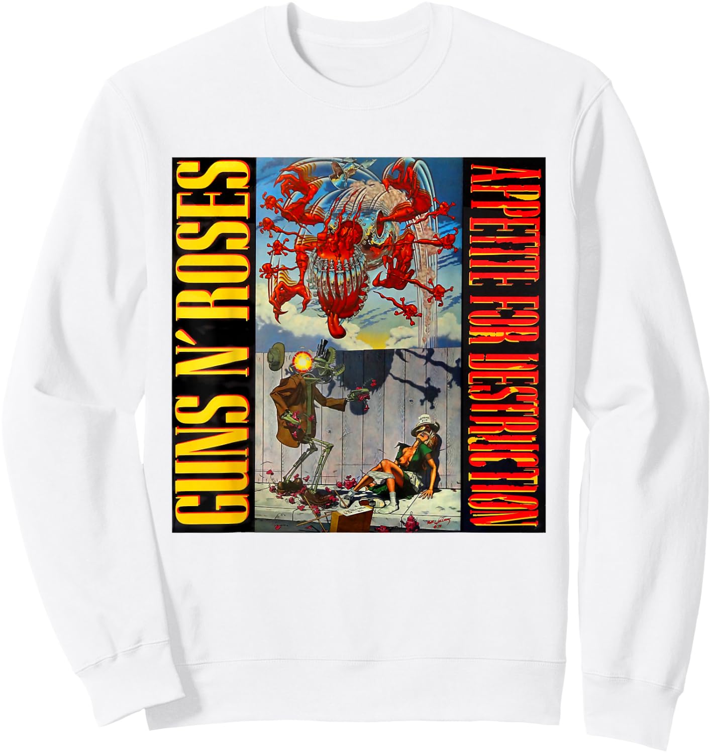 Official Guns N' Roses Appetite For Destruction Sweatshirt - Sweatshirt | White