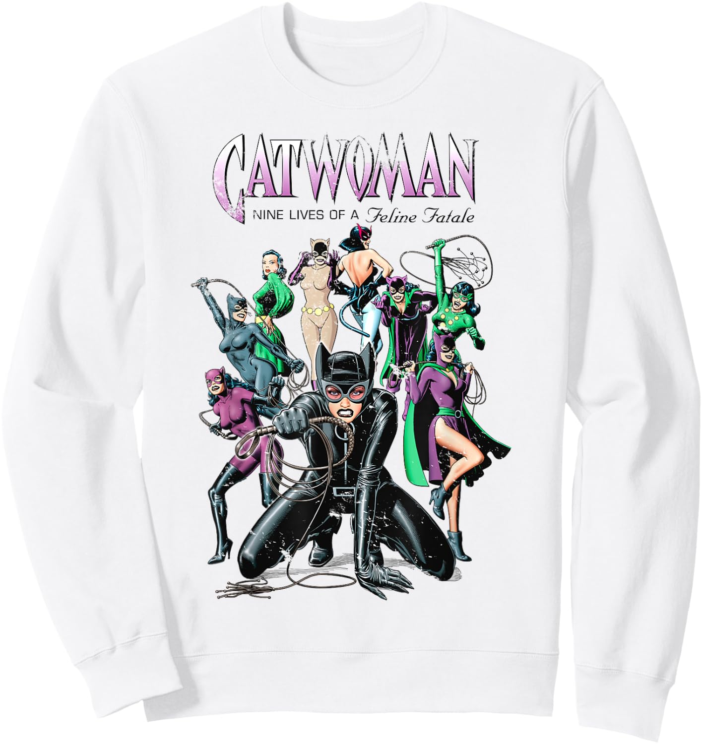 DC Catwoman Cover Nine Lives Sweatshirt - Sweatshirt | White