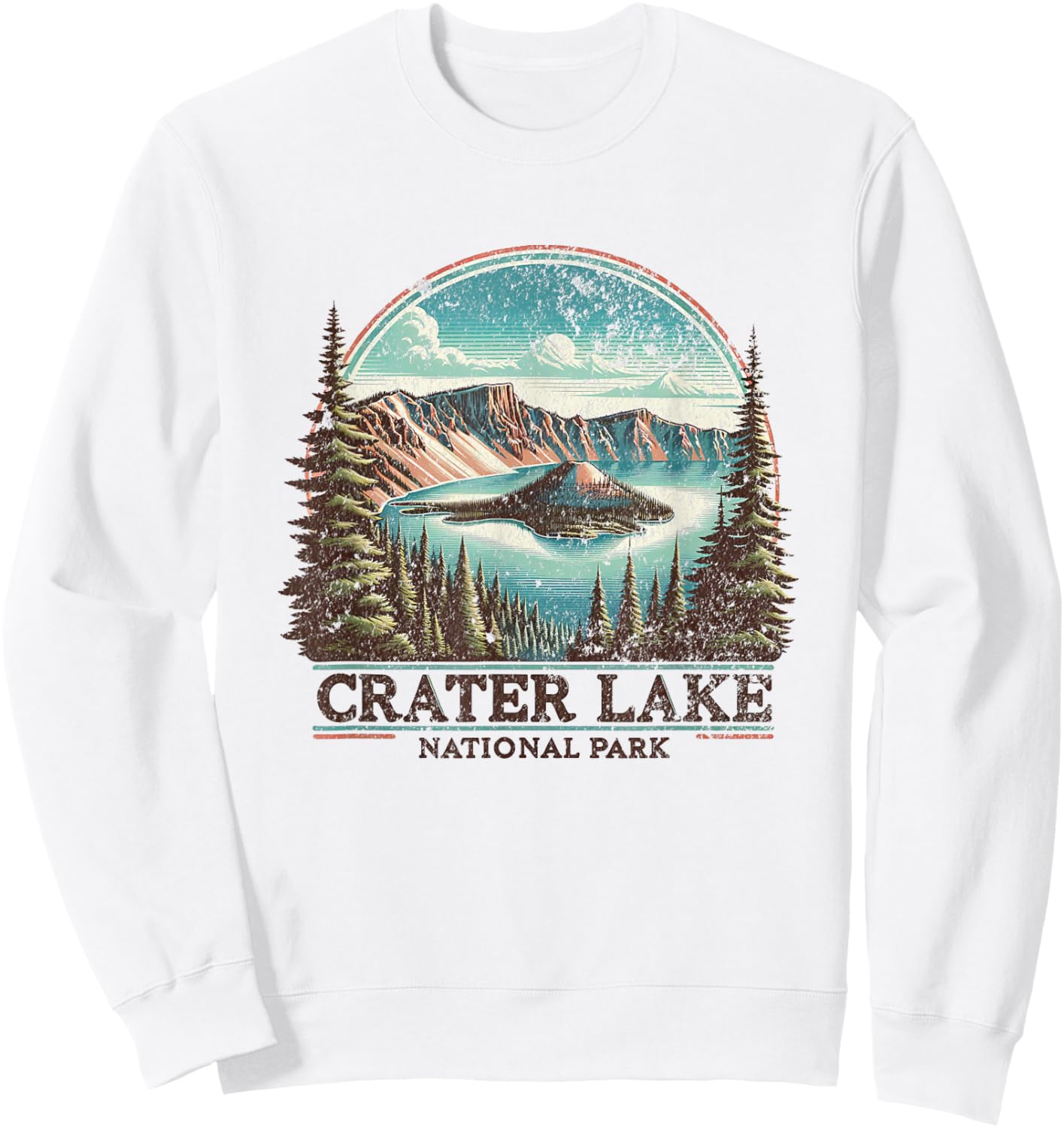 Crater Lake National Park Sweatshirt - Sweatshirt | White