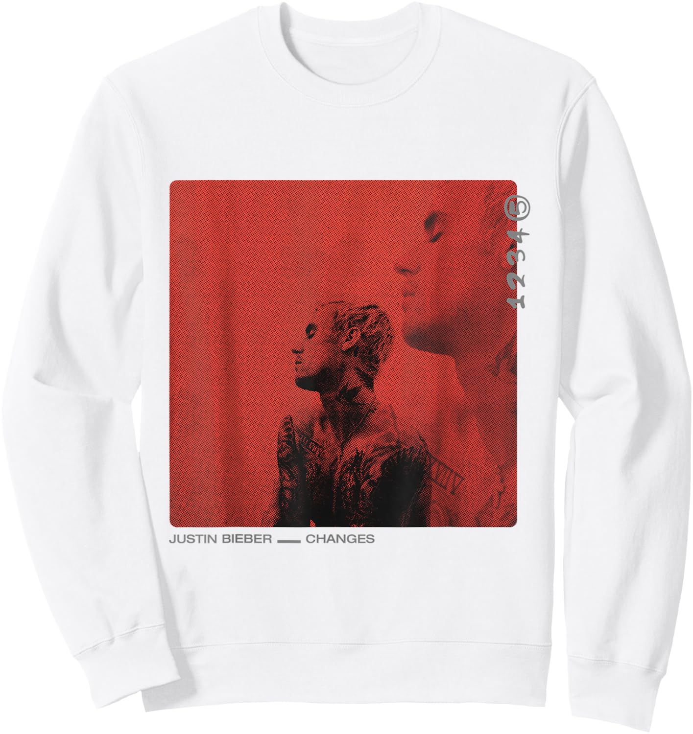 Justine Bieber Red Cover Sweatshirt - Sweatshirt | White