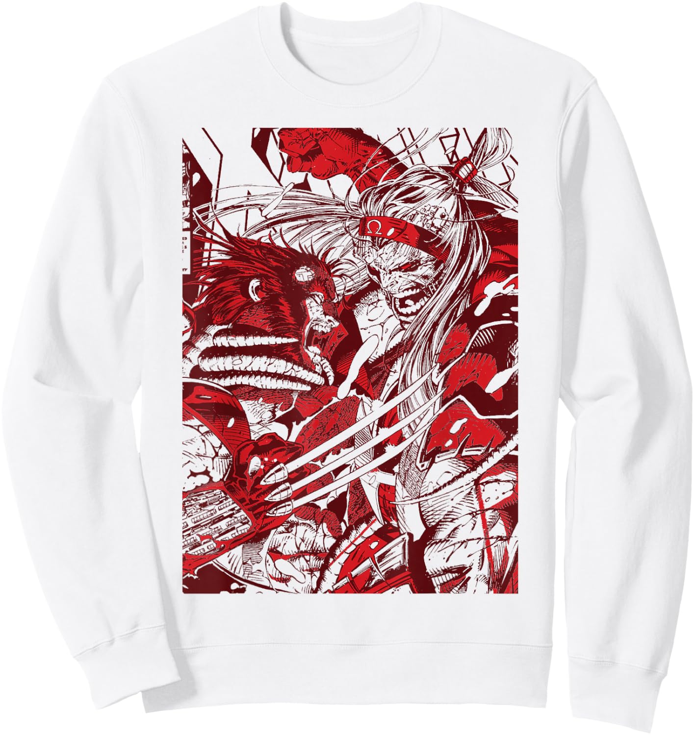Marvel Omega Red Vs. Wolverine Sweatshirt - Sweatshirt | White