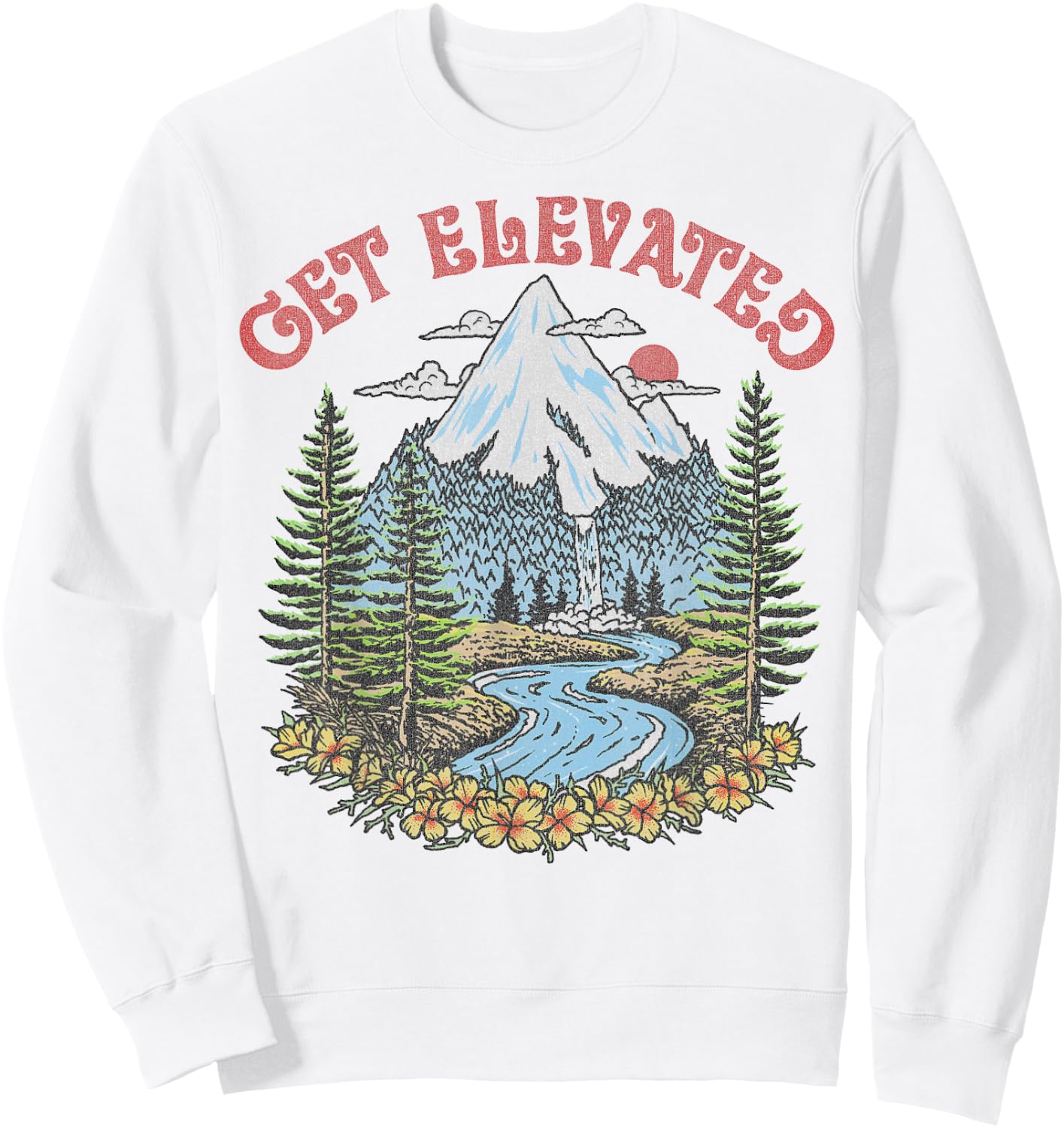 Trendy Get Elevated Sweatshirt - Sweatshirt | White
