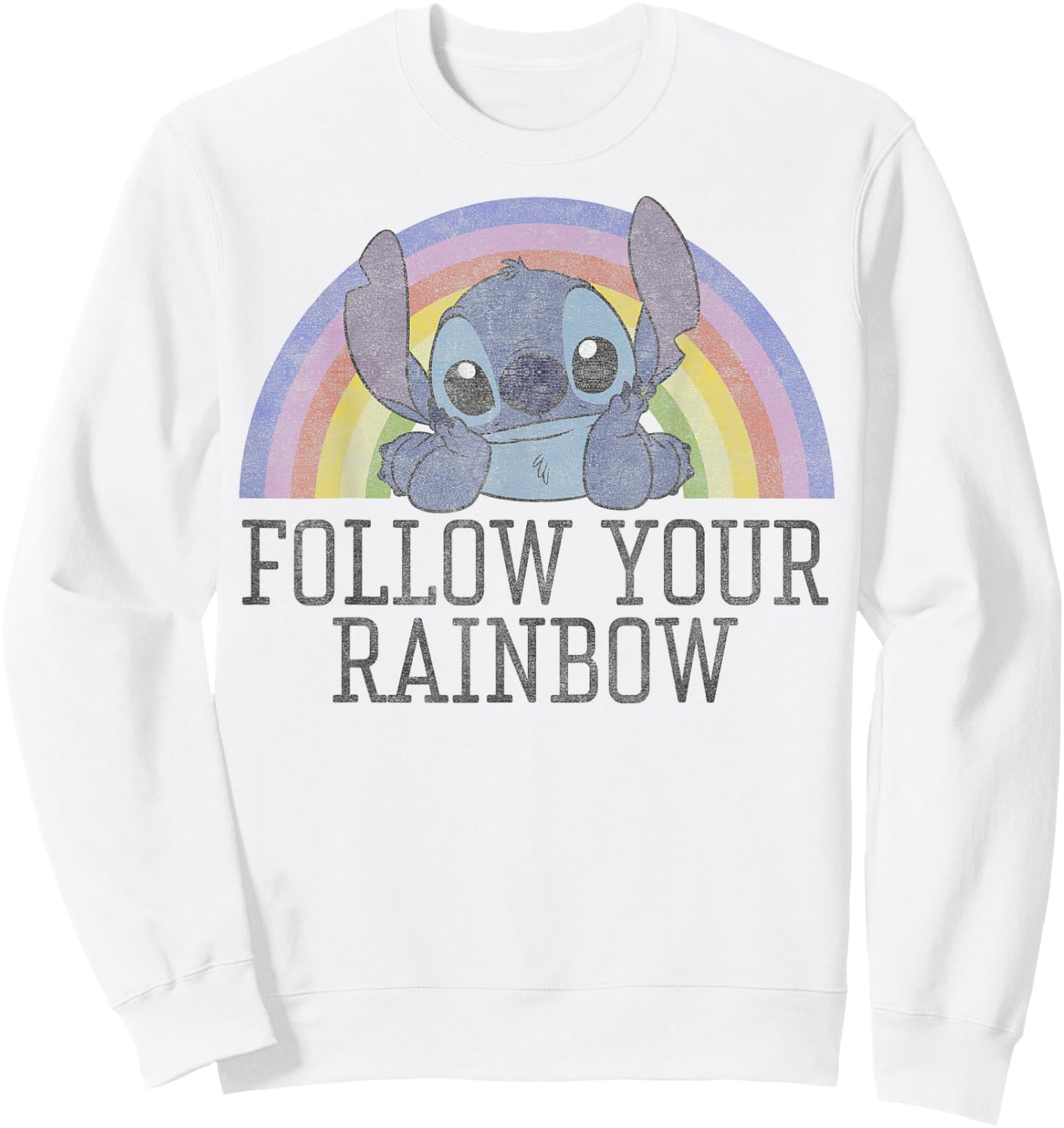 Disney Lilo & Stitch Follow Your Rainbow Sweatshirt - Sweatshirt | White