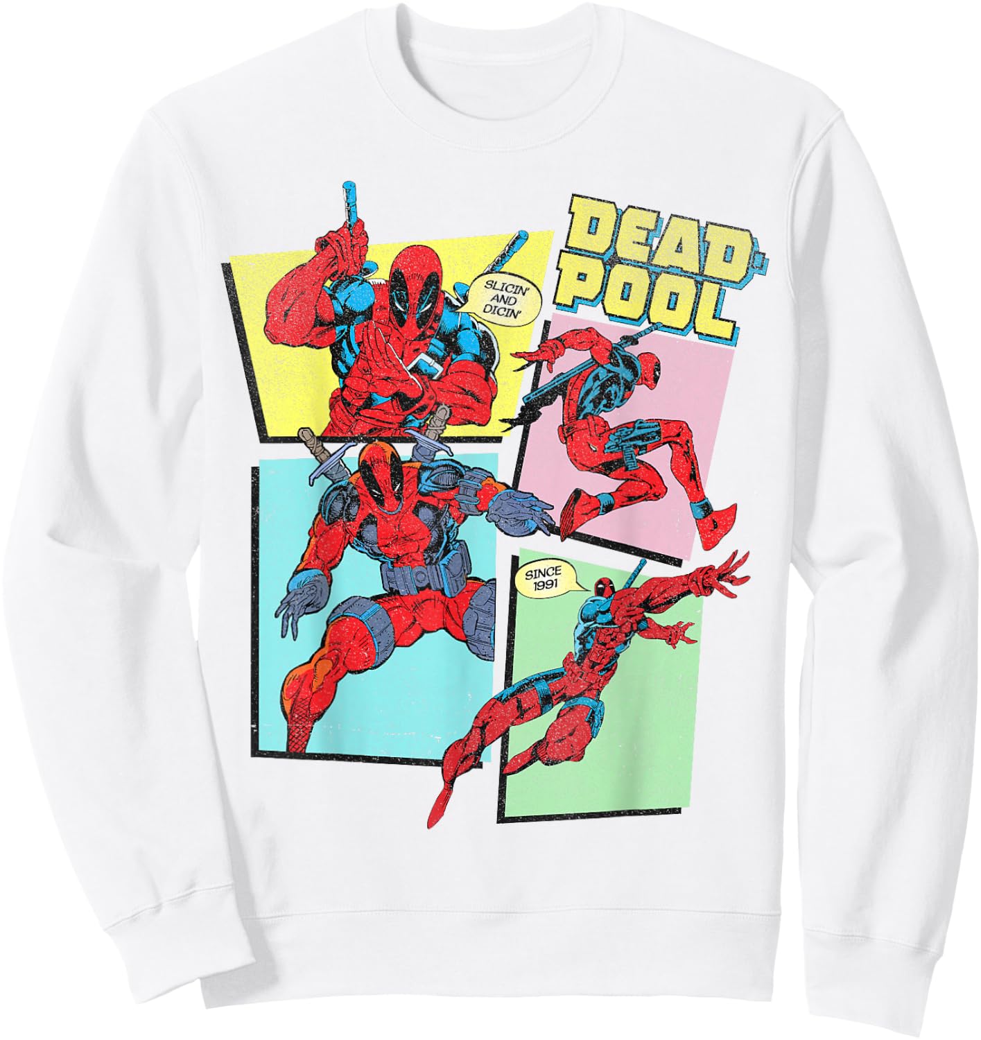 Marvel Deadpool 30th Slicin' And Dicin' Since 1991 Sweatshirt - Sweatshirt | White