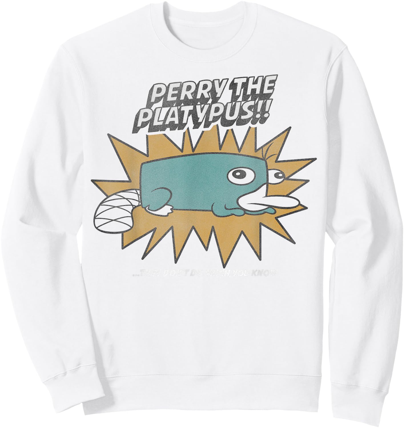 Disney Phineas and Ferb Perry The Platypus Small Sweatshirt - Sweatshirt | White