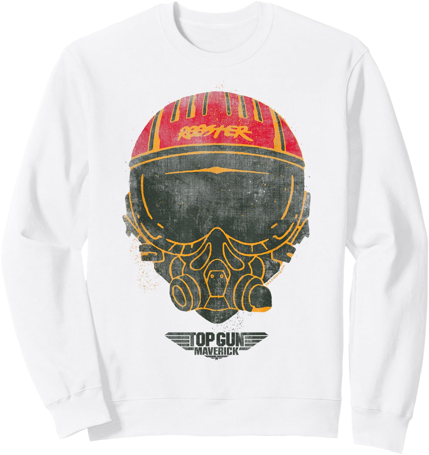 Top Gun Rooster Helmet Sweatshirt - Sweatshirt | White