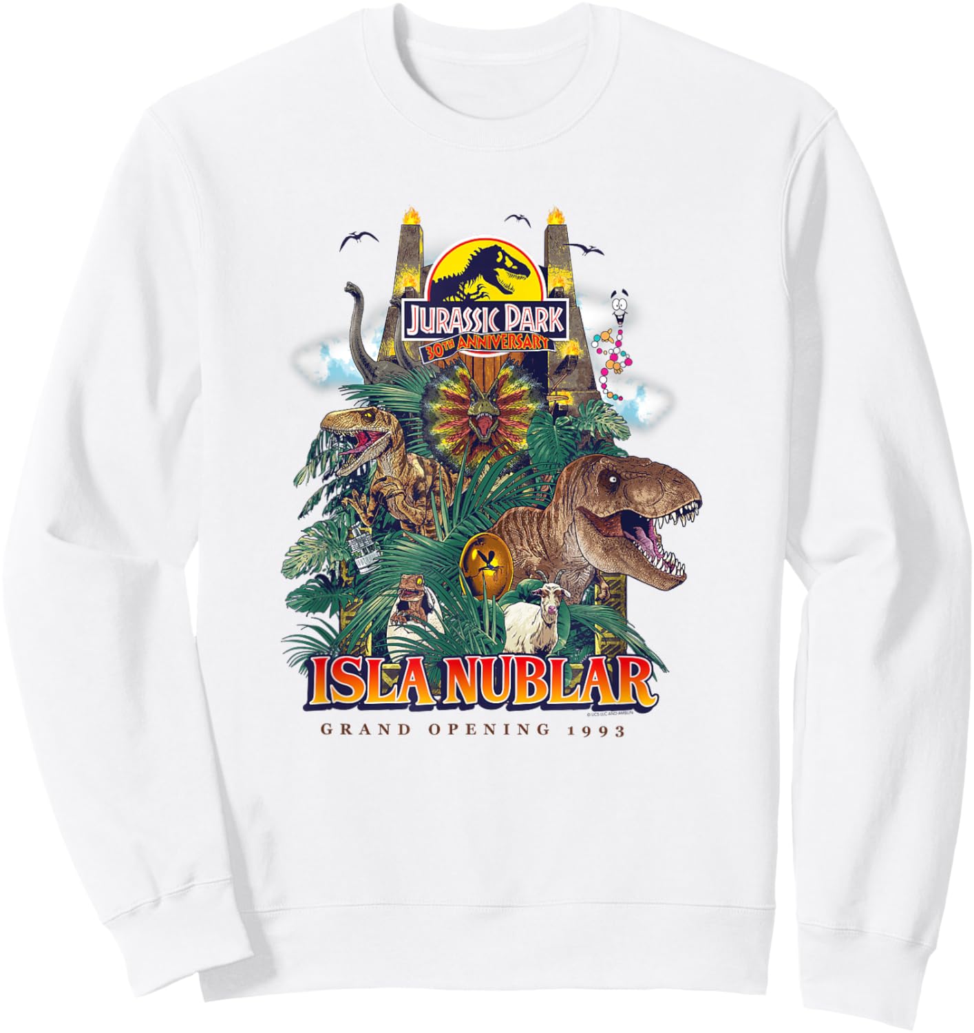Jurassic Park 30th Anniversary Grand Opening Sweatshirt - Sweatshirt | White