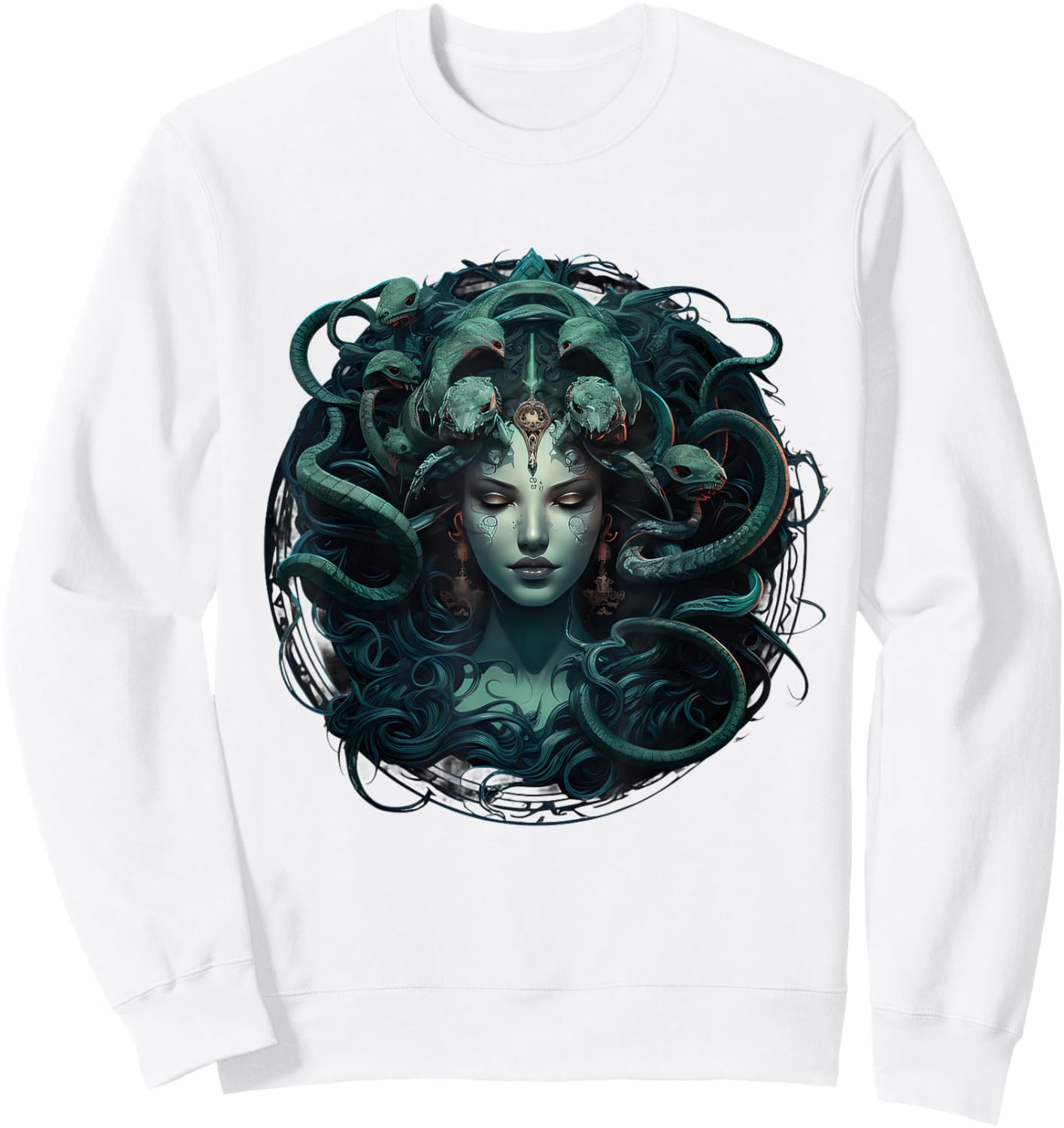 Greek Mythology Female Power Medusa Costume Sweatshirt - Sweatshirt | White