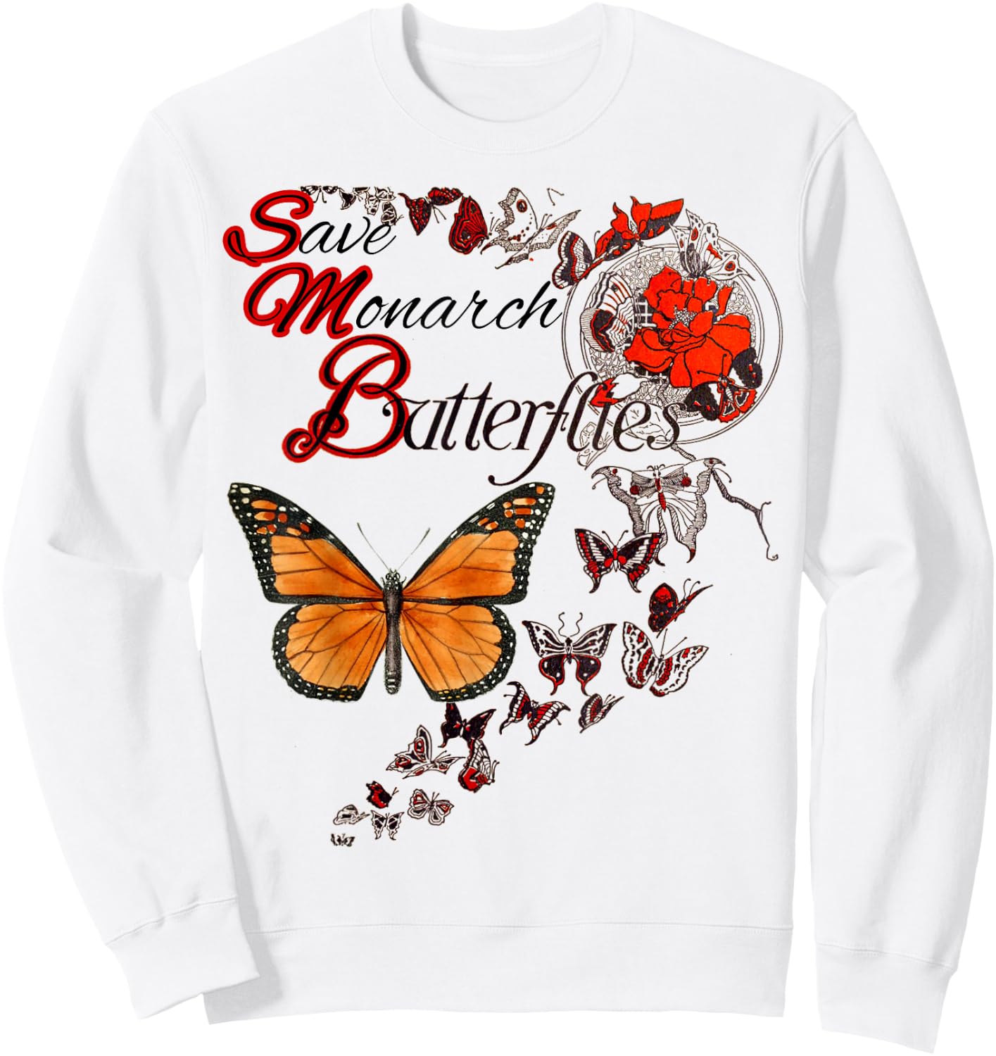 Save Monarch Butterfly Sweatshirt - Sweatshirt | White