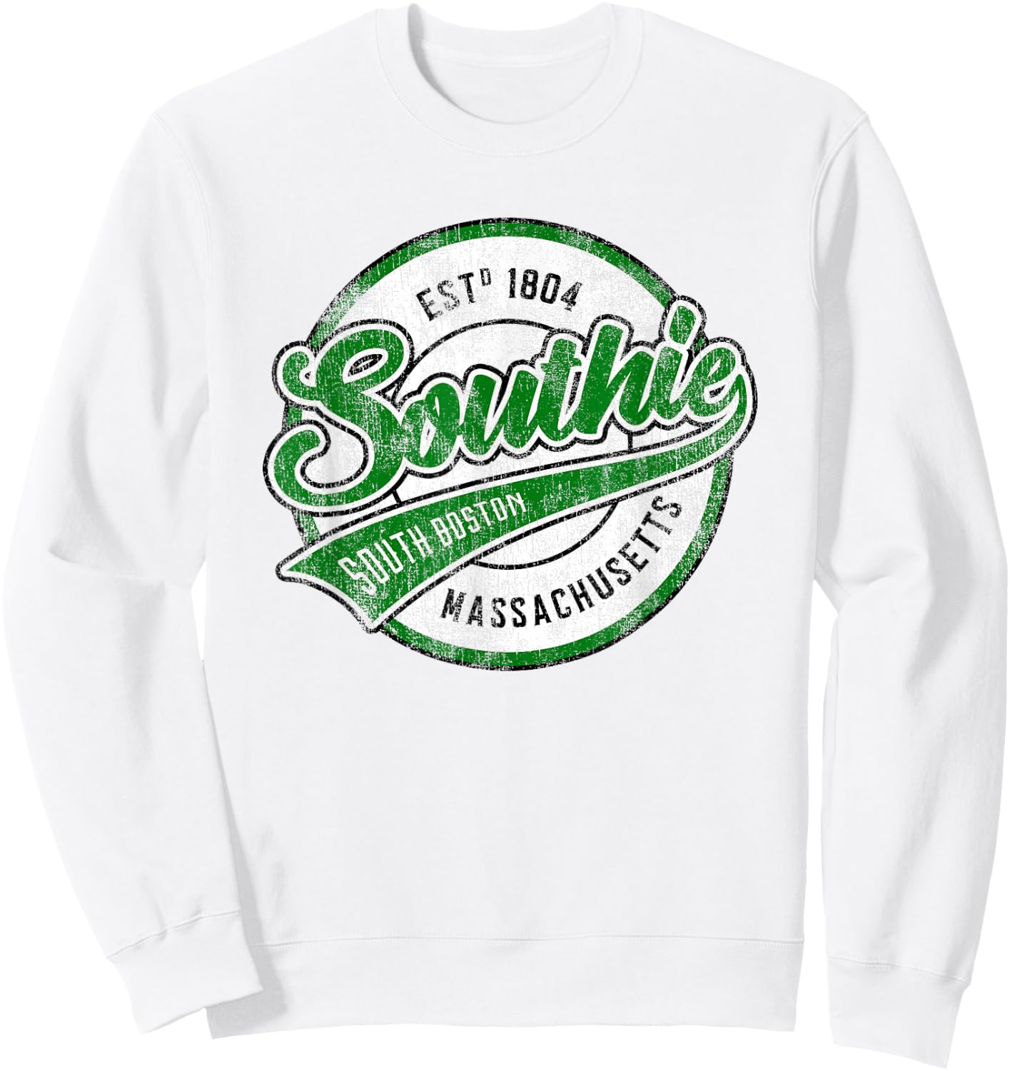 Vintage Southie Shirt - Ireland Jersey Style - South Boston Sweatshirt - Sweatshirt | White