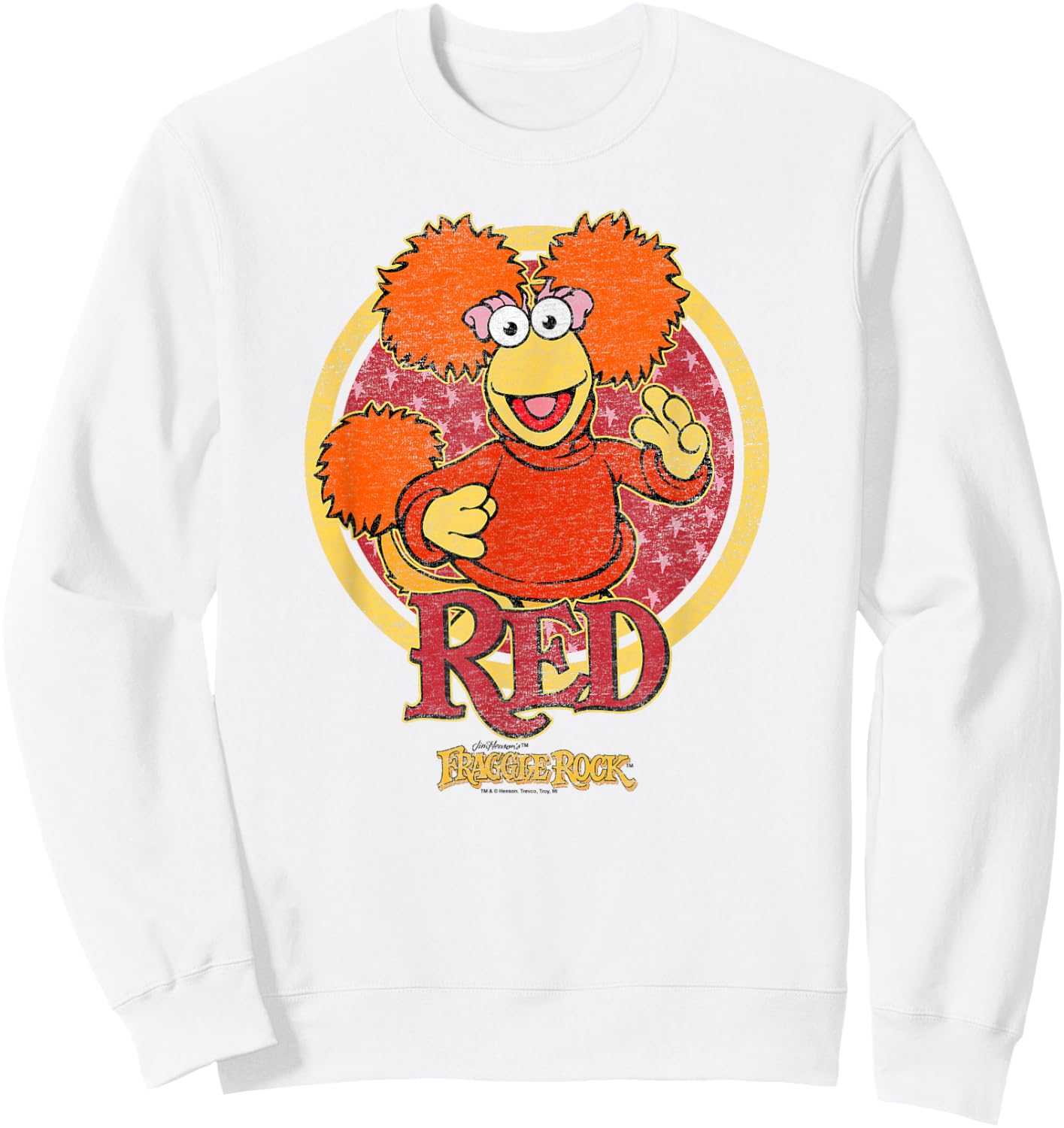 Fraggle Rock Red Circle Sweatshirt - Sweatshirt | White
