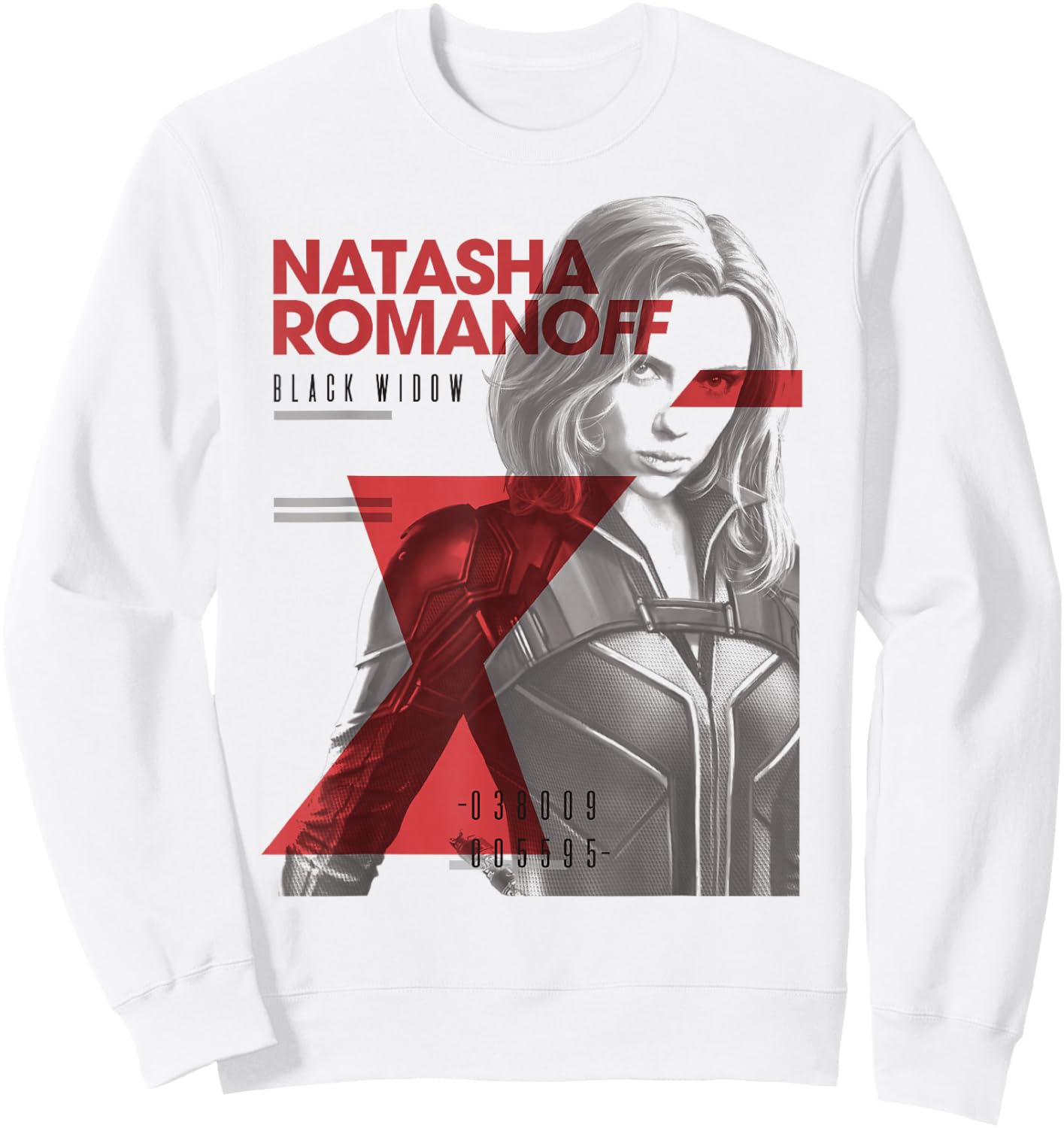 Marvel Black Widow Natasha Romanoff Portrait Sweatshirt - Sweatshirt | White