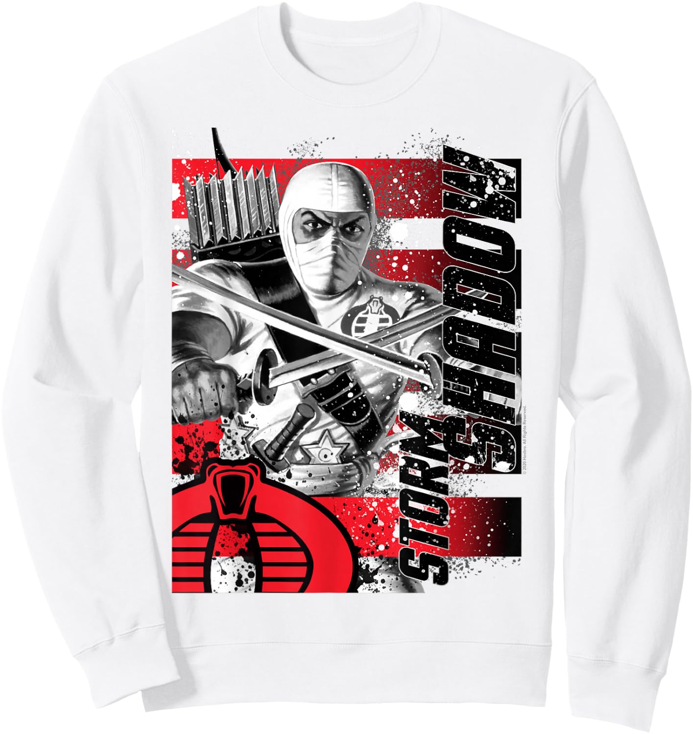G.I. Joe Storm Shadow Paint Splatter Logo Sweatshirt - Sweatshirt | White