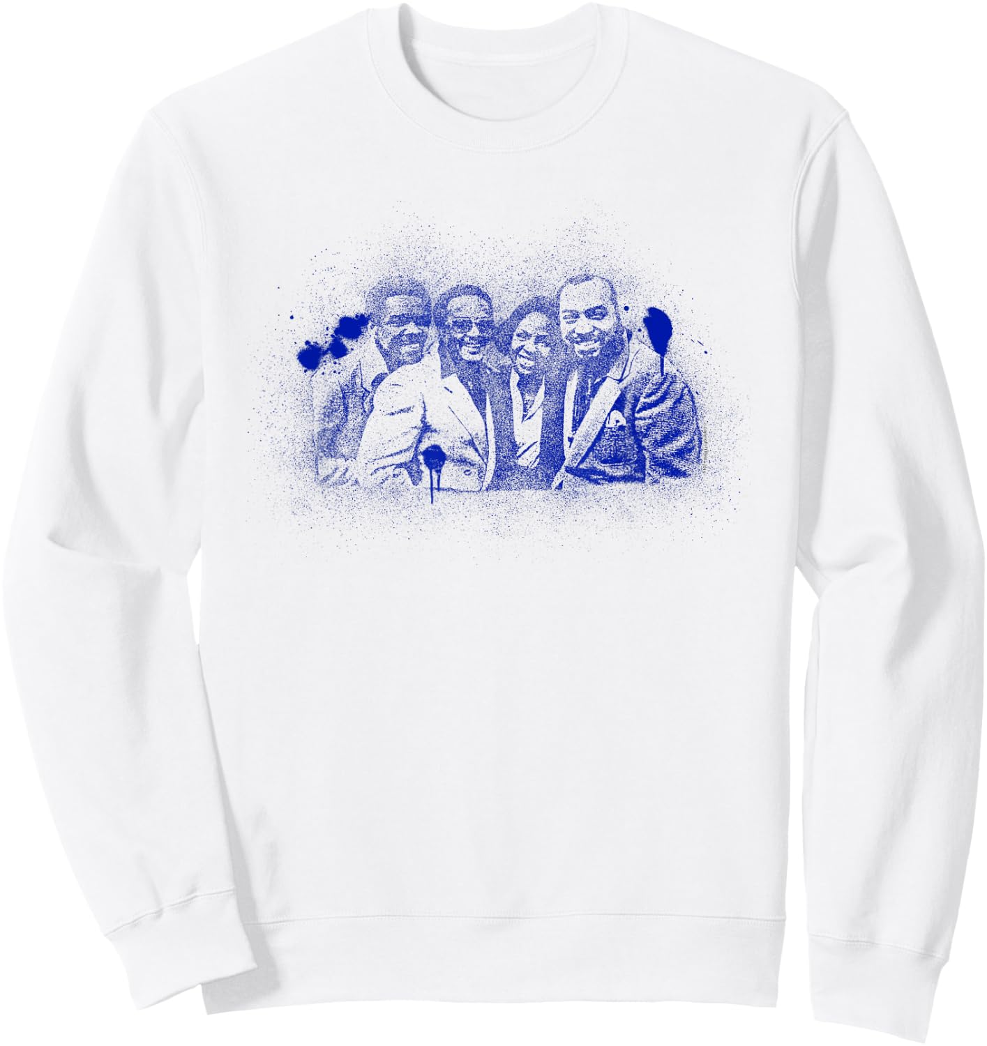 TV Times Gladys Knight And The Pips 1980 Paint Splatter Sweatshirt - Sweatshirt | White