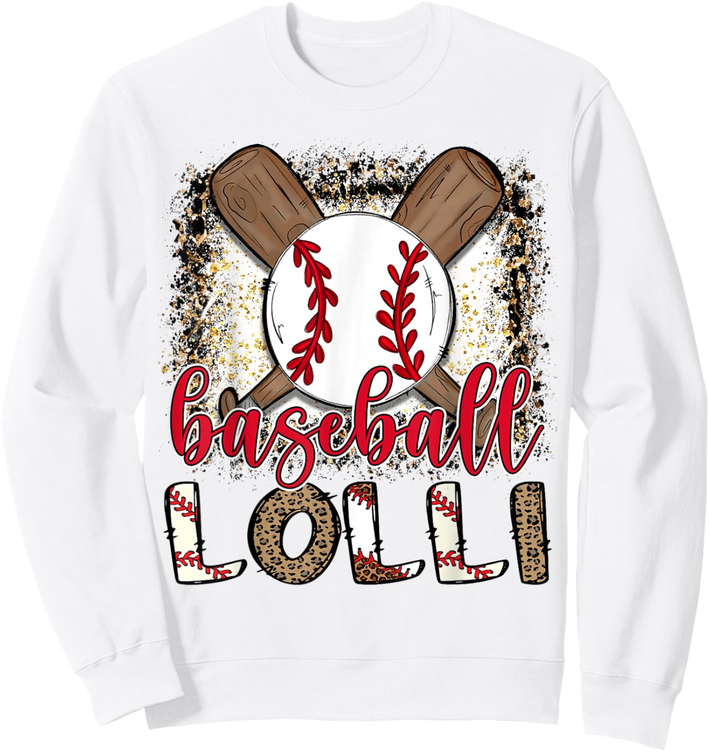 Baseball Lolli Leopard Proud Ball Lolli Sweatshirt - Sweatshirt | White