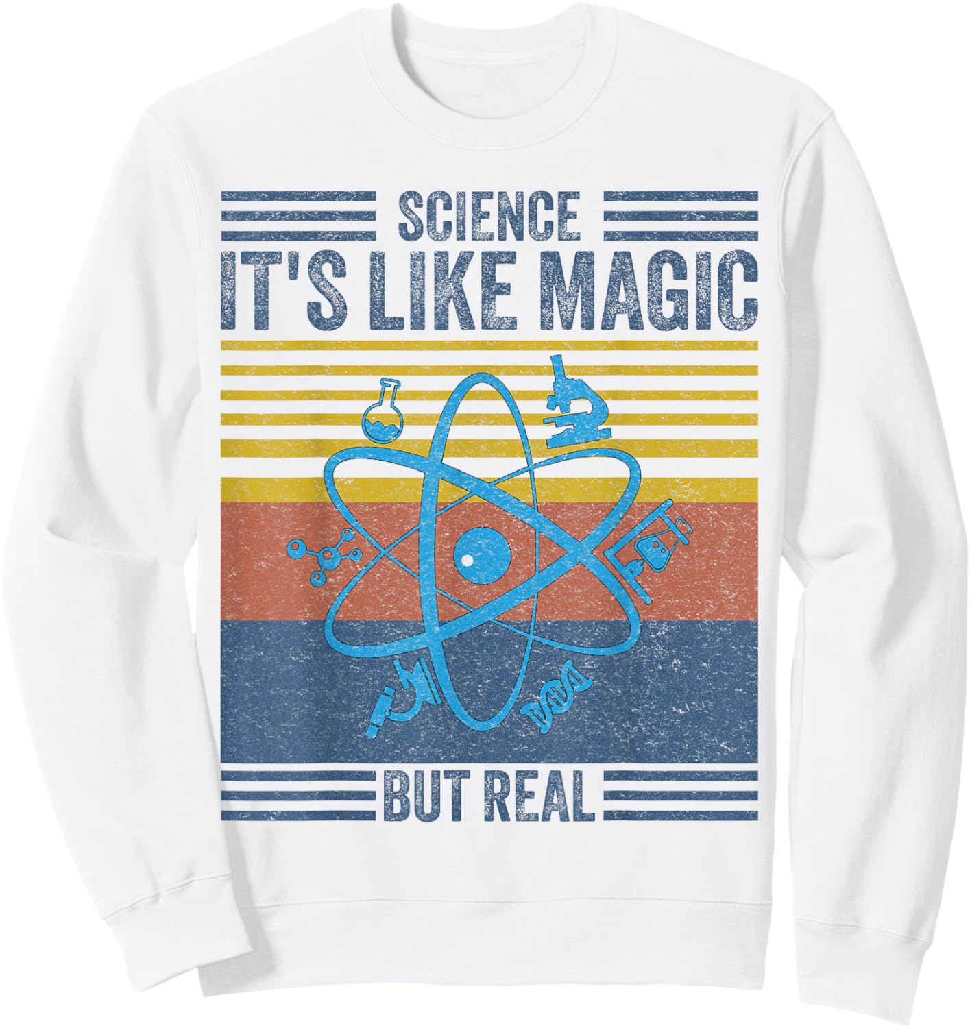 Science It's Like Magic But Real Science Teacher Geek Nerd Men Women Girls Kids Sweatshirt - Sweatshirt | White
