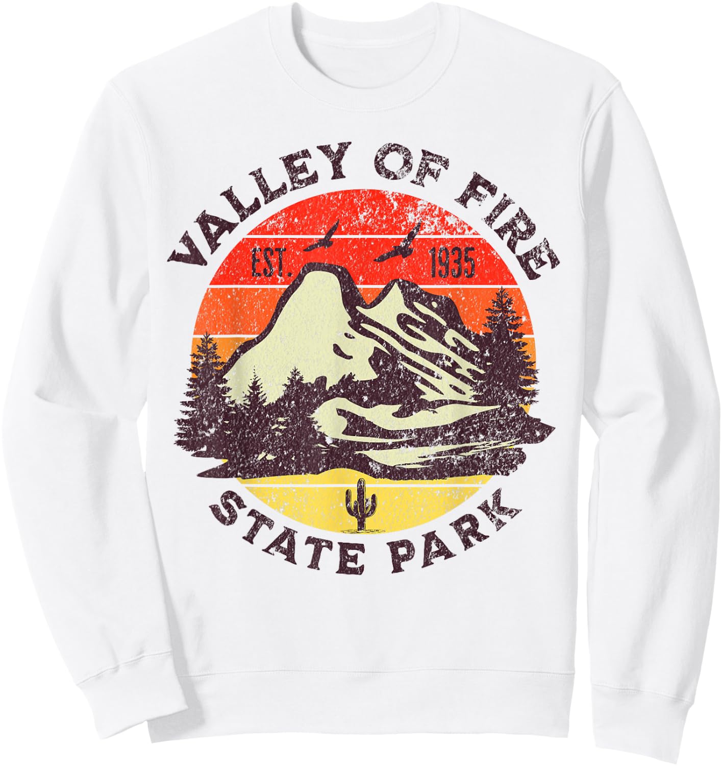 Valley Of Fire Sweatshirt - Sweatshirt | White
