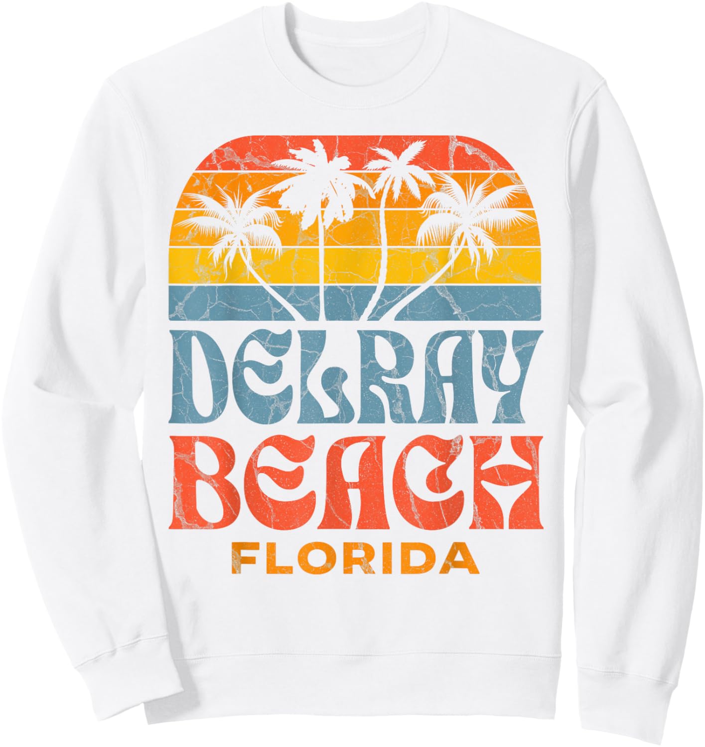 Delray Beach Men Women Kids Sweatshirt - Sweatshirt | White