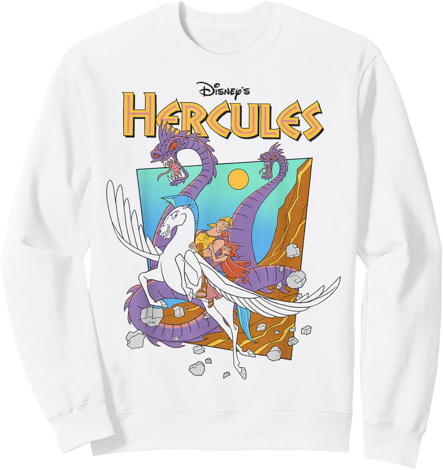 Disney Hercules Hydra Classic Movie Poster Sweatshirt - Sweatshirt | White
