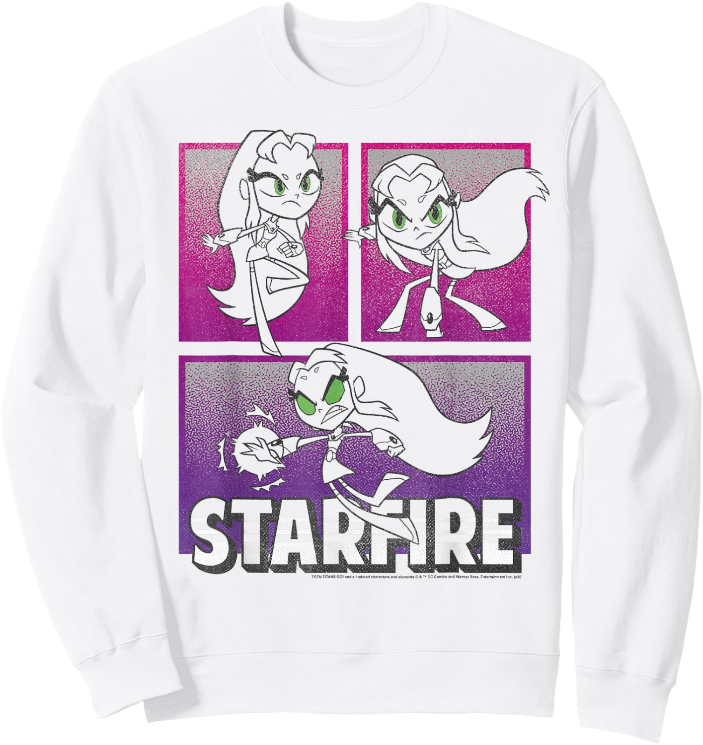 DC Comics Teen Titans Go! Starfire Action Panels Sweatshirt - Sweatshirt | White