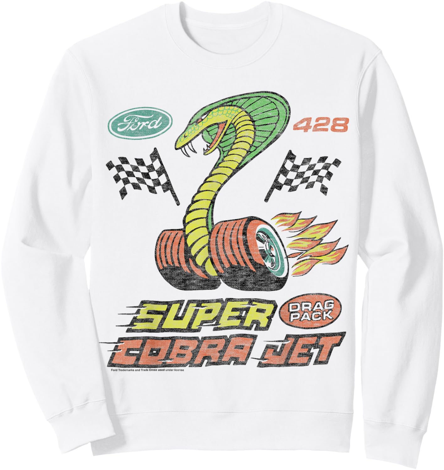 Ford - Super Cobra Jet Drag Pack 428 Sweatshirt - Sweatshirt | White