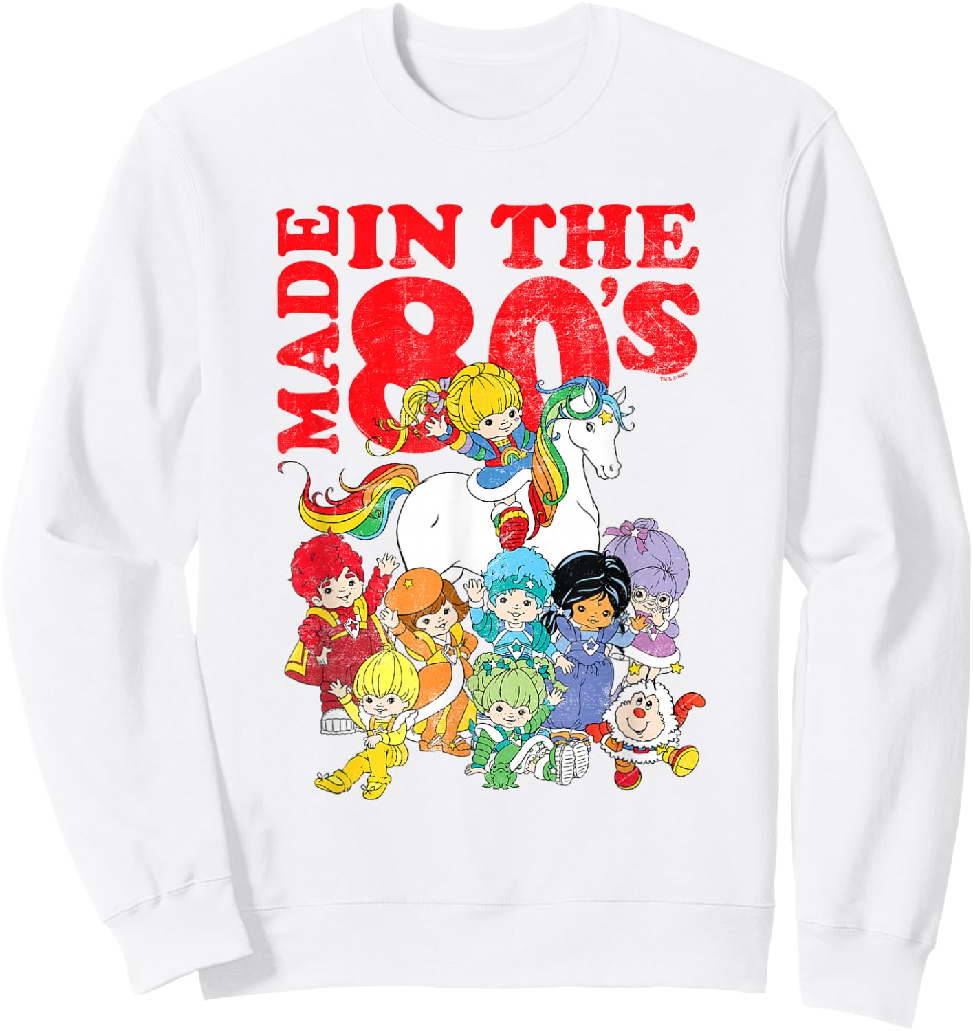 Rainbow Brite Made in The 80's Distressed Group Shot Sweatshirt - Sweatshirt | White