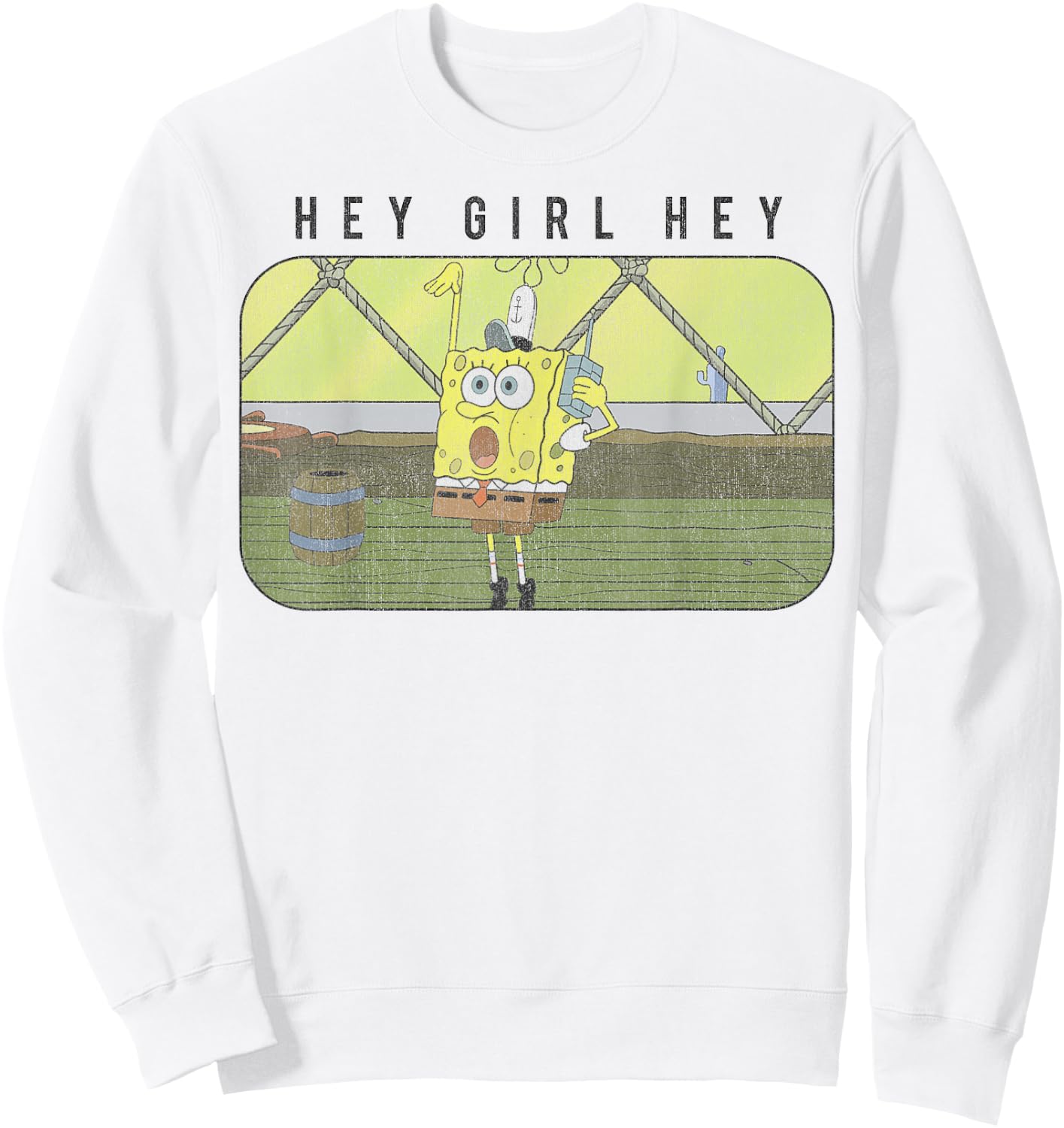 SpongeBob SquarePants Hey Girl Hey Sweatshirt - Sweatshirt | White