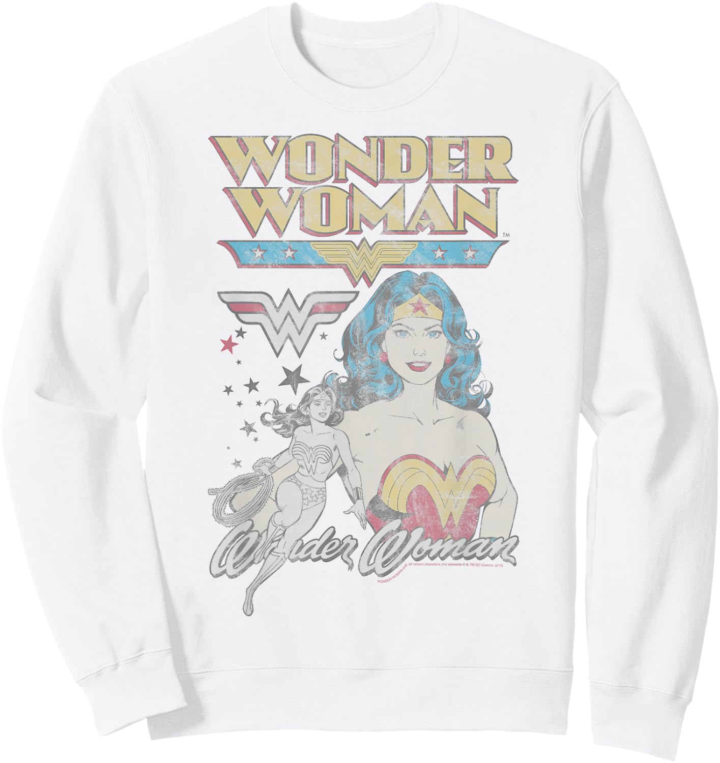 DC Comics Wonder Woman Vintage Small Sweatshirt - Sweatshirt | White