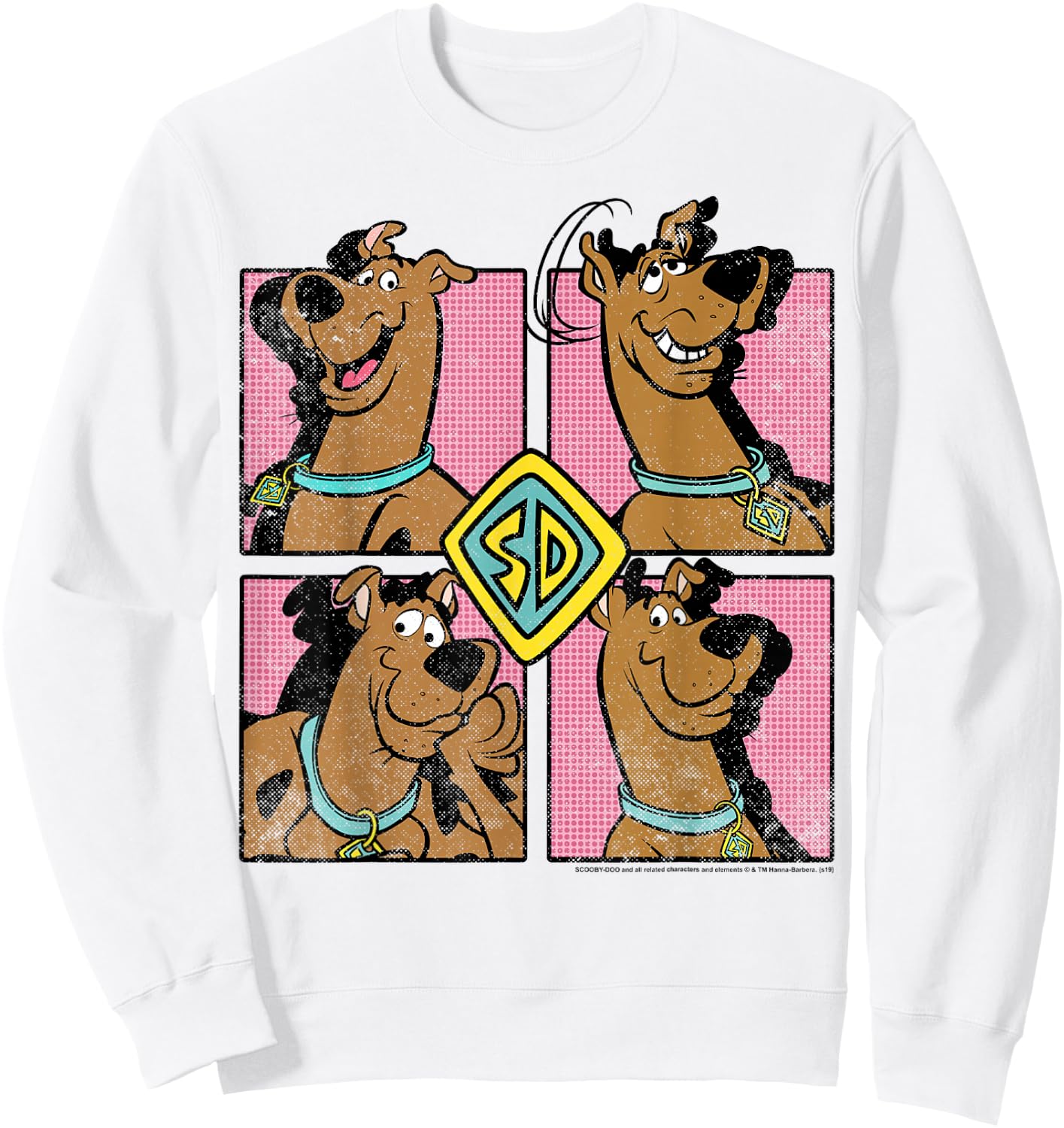 Scooby-Doo Expressions Box Up Small Sweatshirt - Sweatshirt | White