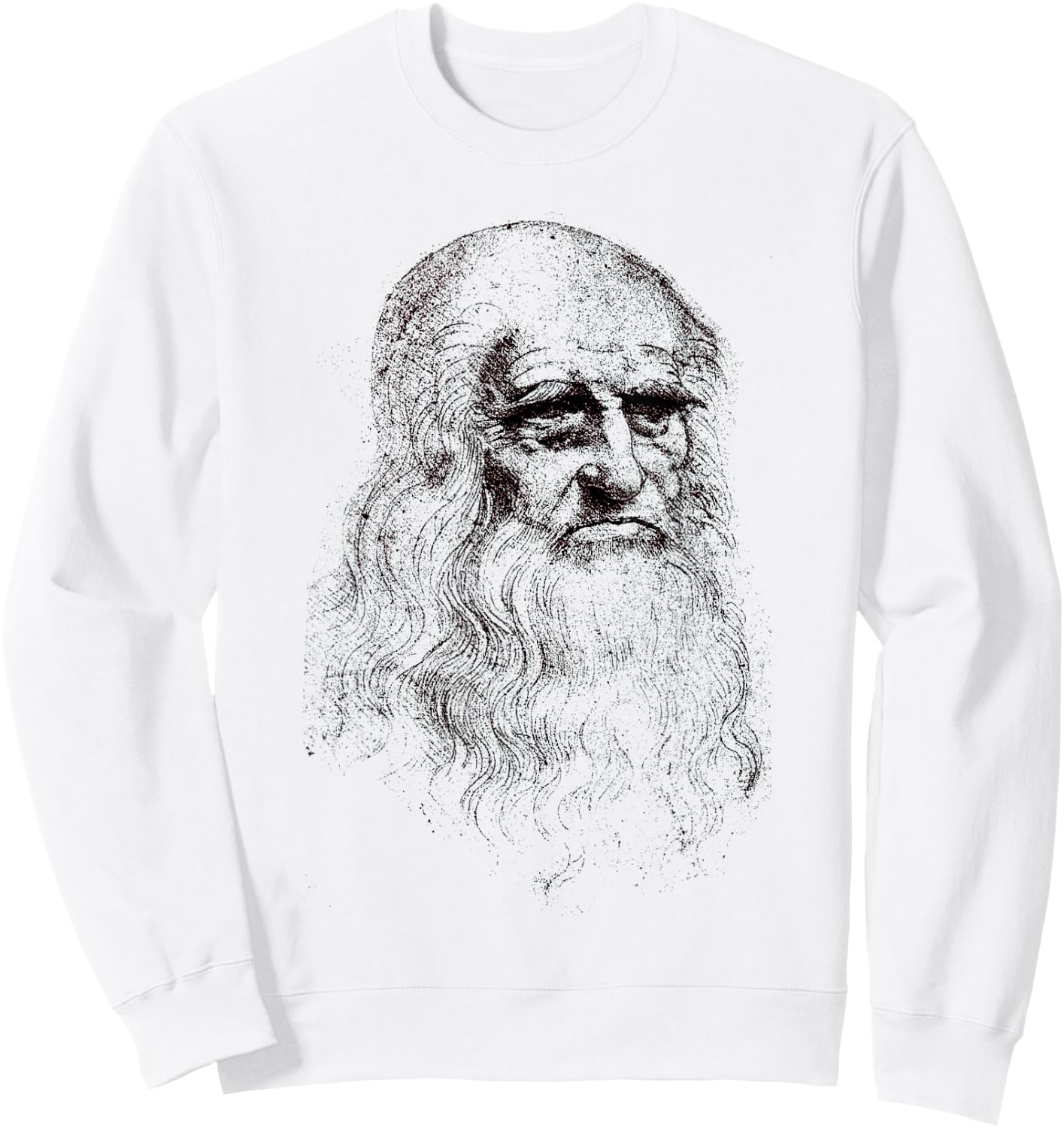 Leonardo Da Vinci portrait Davinci Science Art Sweatshirt - Sweatshirt | White