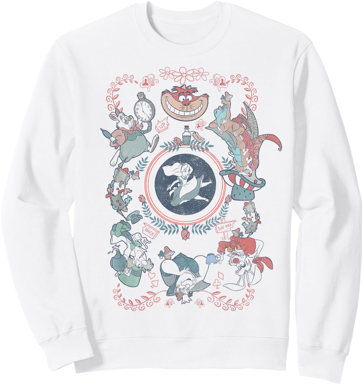 Disney Alice in Wonderland Card Style Mashup Sweatshirt - Sweatshirt | White