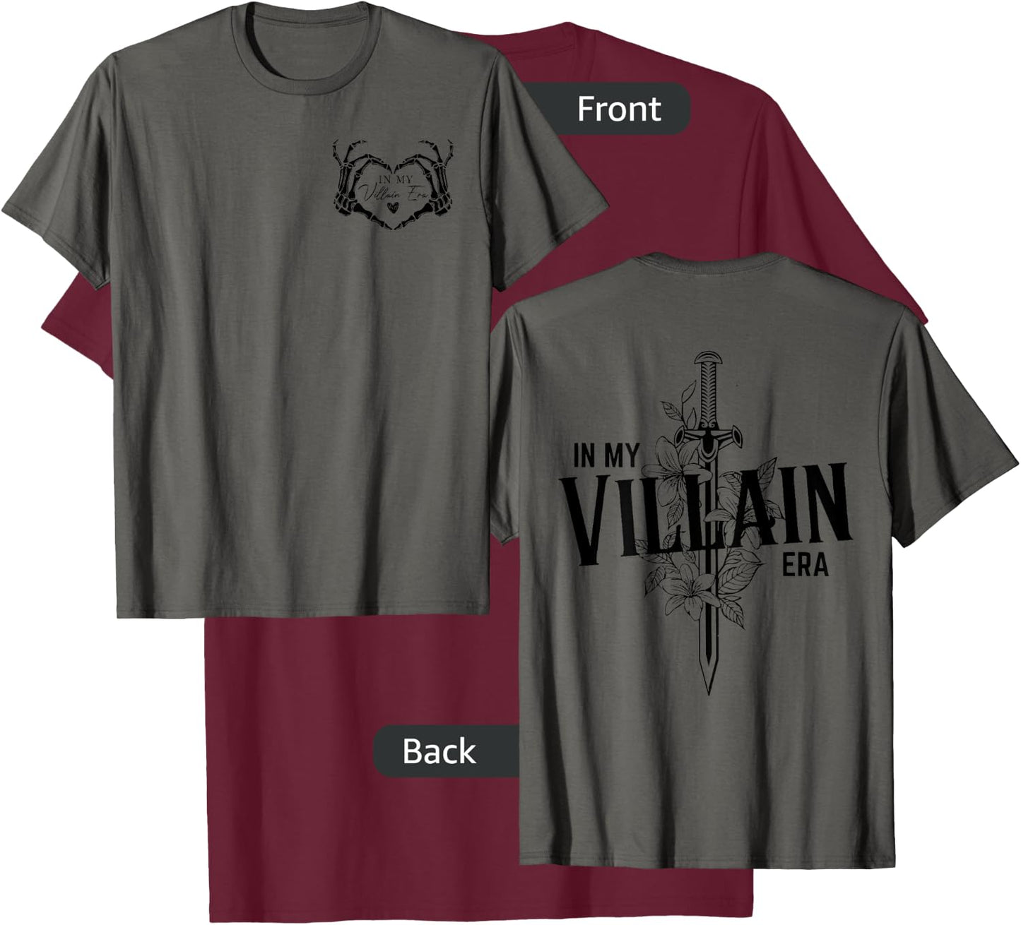 Double Sided Dark Romance Enemies To Lover In My Villain Era T-Shirt - T-Shirt | Maroon