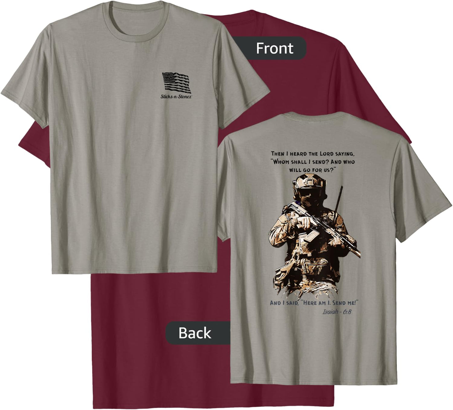 Here Am I Send Me T-Shirt - T-Shirt | Maroon