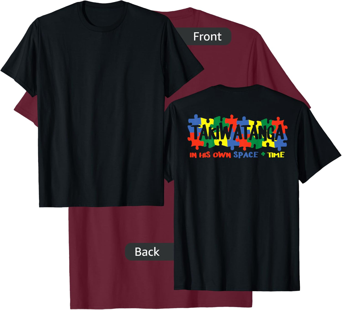 Maori Takiwatanga Definition Gift Autism Awareness T-Shirt - T-Shirt | Maroon