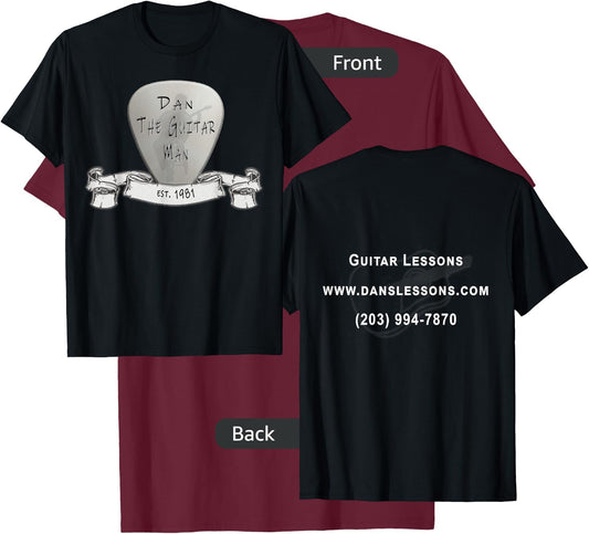 Dan The Guitar Man T-Shirt - T-Shirt | Maroon